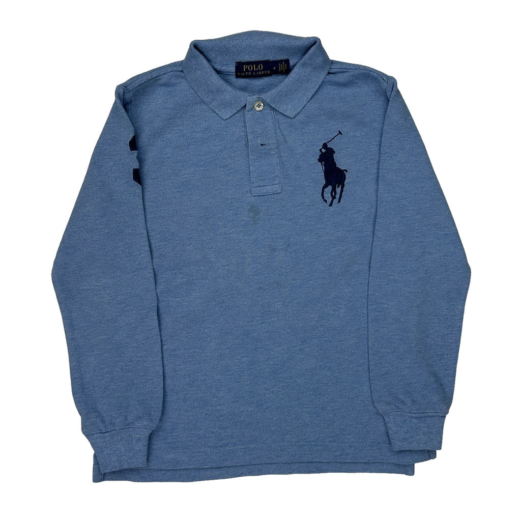 Age 6 Polo By Ralph Lauren Polo Shirt - XS Blue Cotton Refurbished - Thrifted (note: this is a term often used to describe second- refurbished available on Cerqular