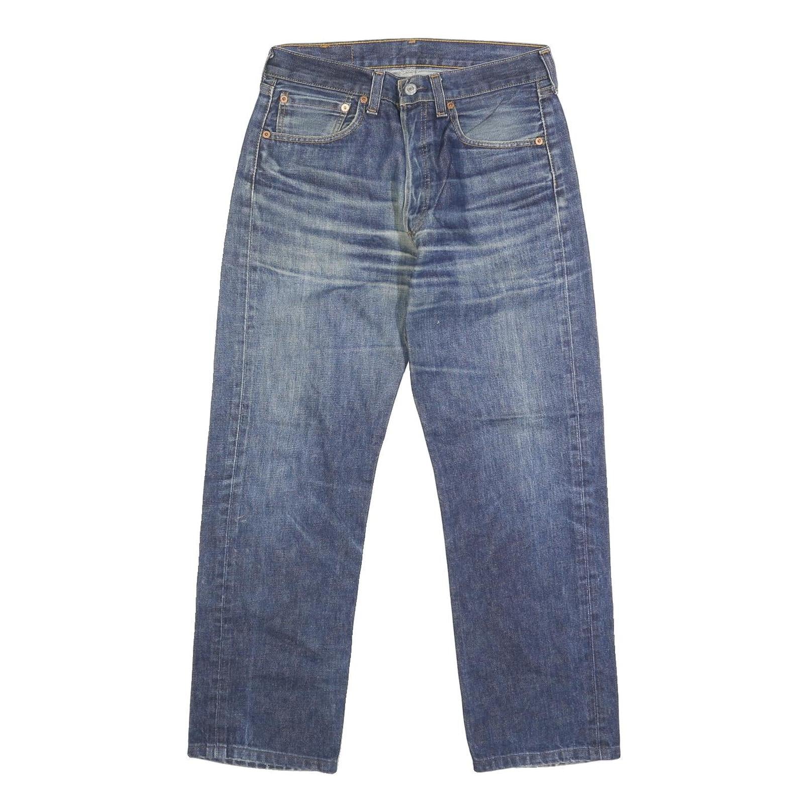 LEVI'S 501 Mens Jeans Blue Regular Straight Denim Medium W31 L27 Classic Zip Refurbished - N/A refurbished available on Cerqular
