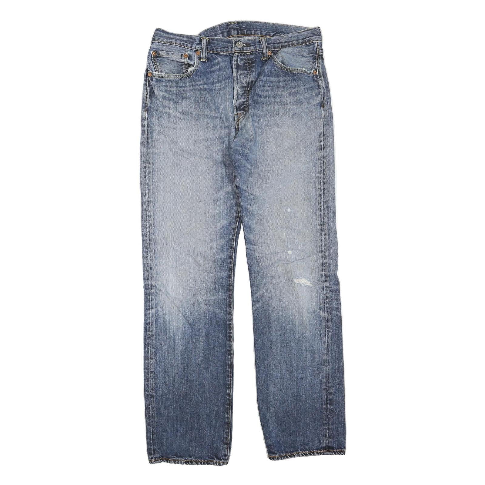 LEVI'S Mens Blue Regular Jeans Denim Medium W32 L30 Classic Button Closure Refurbished - N/A refurbished available on Cerqular