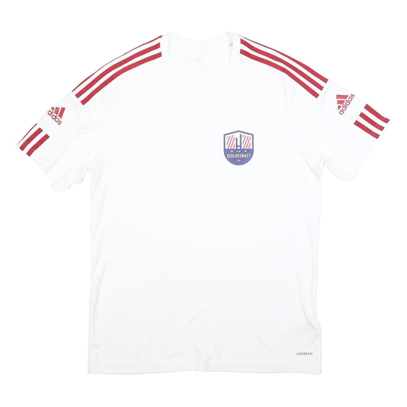 ADIDAS Mens White & Red Graphic T-Shirt L Short Sleeve Crew Neck Sports Refurbished - N/A refurbished available on Cerqular