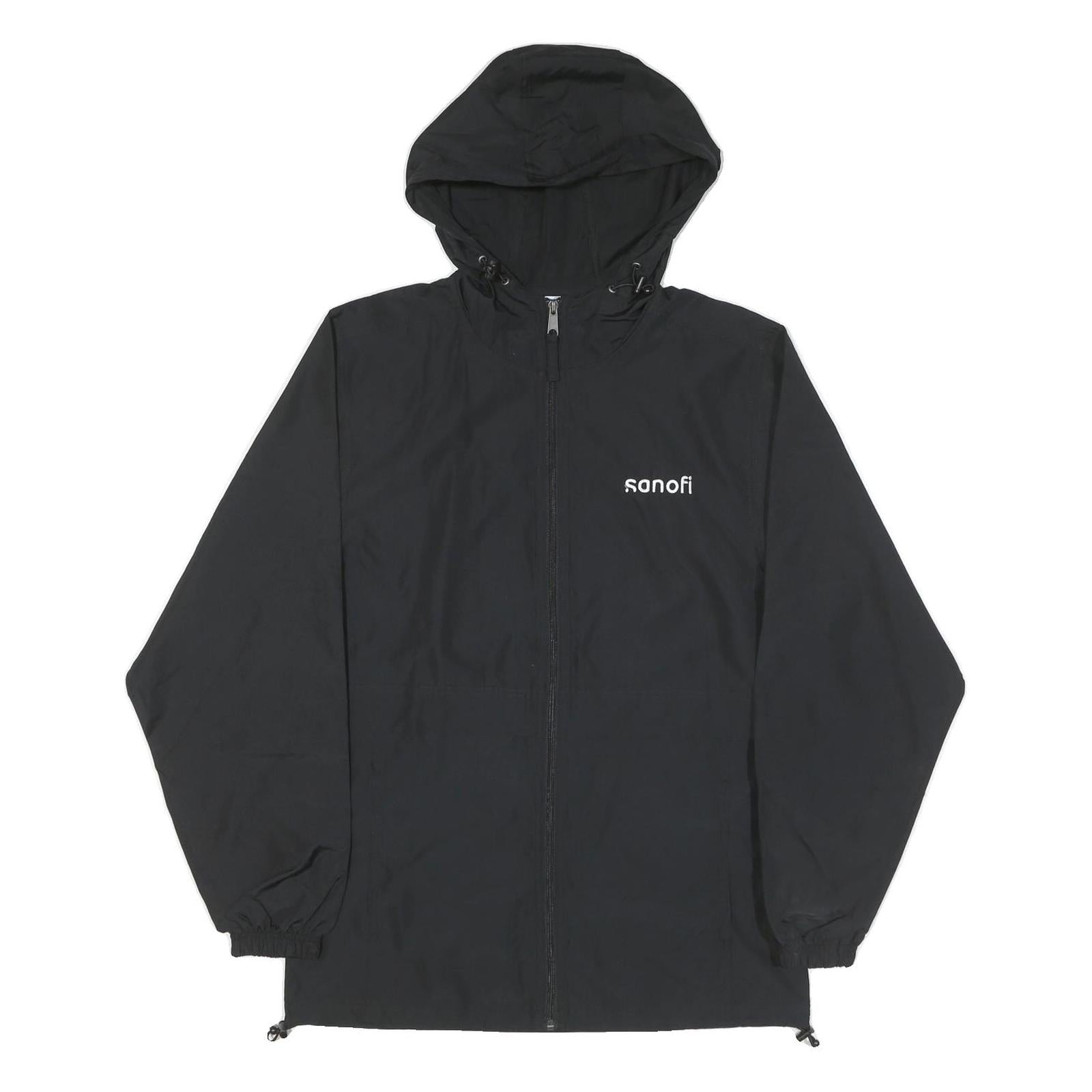 CHAMPION Mens Black Zip Jacket S Polyester Blend Plain Hooded Lightweight Refurbished - N/A refurbished available on Cerqular