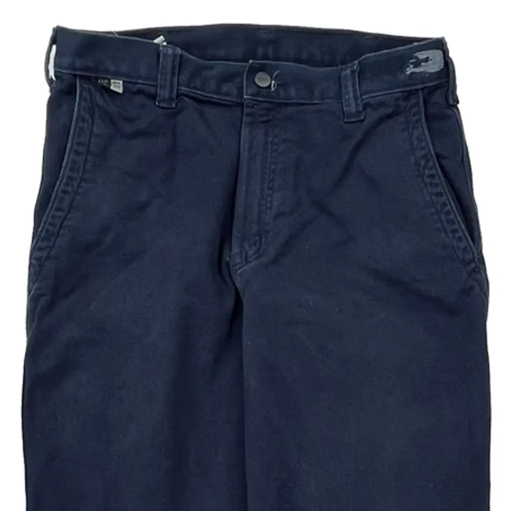Buy Carhartt Trousers - 31W 32L Navy Cotton Refurbished - $64.31 Carhartt Trousers - 31W 32L Navy Cotton Refurbished - Thrifted (note: this is a term often used to describe second- refurbished available on Cerqular