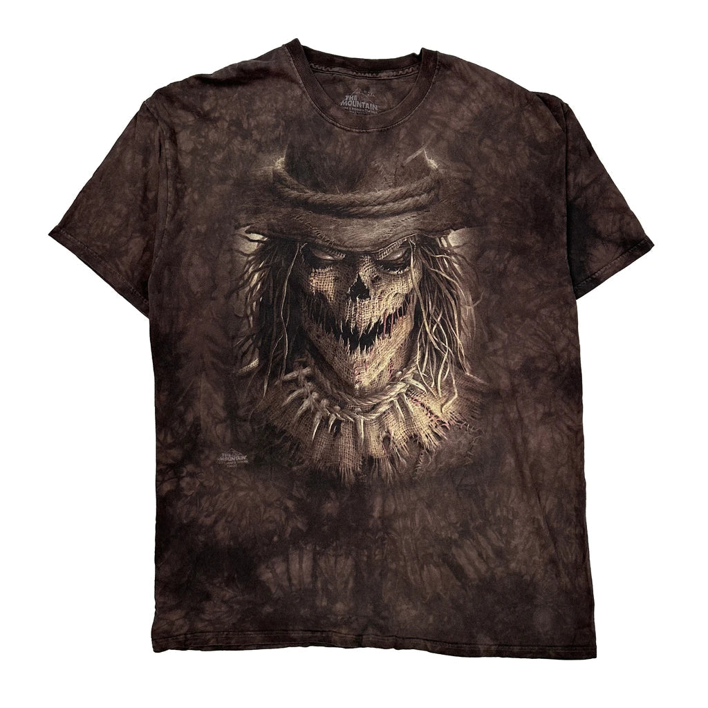 The Mountain Halloween T-Shirt - 2XL Brown Cotton Refurbished - Thrifted (note: this is a term often used to describe second- refurbished available on Cerqular