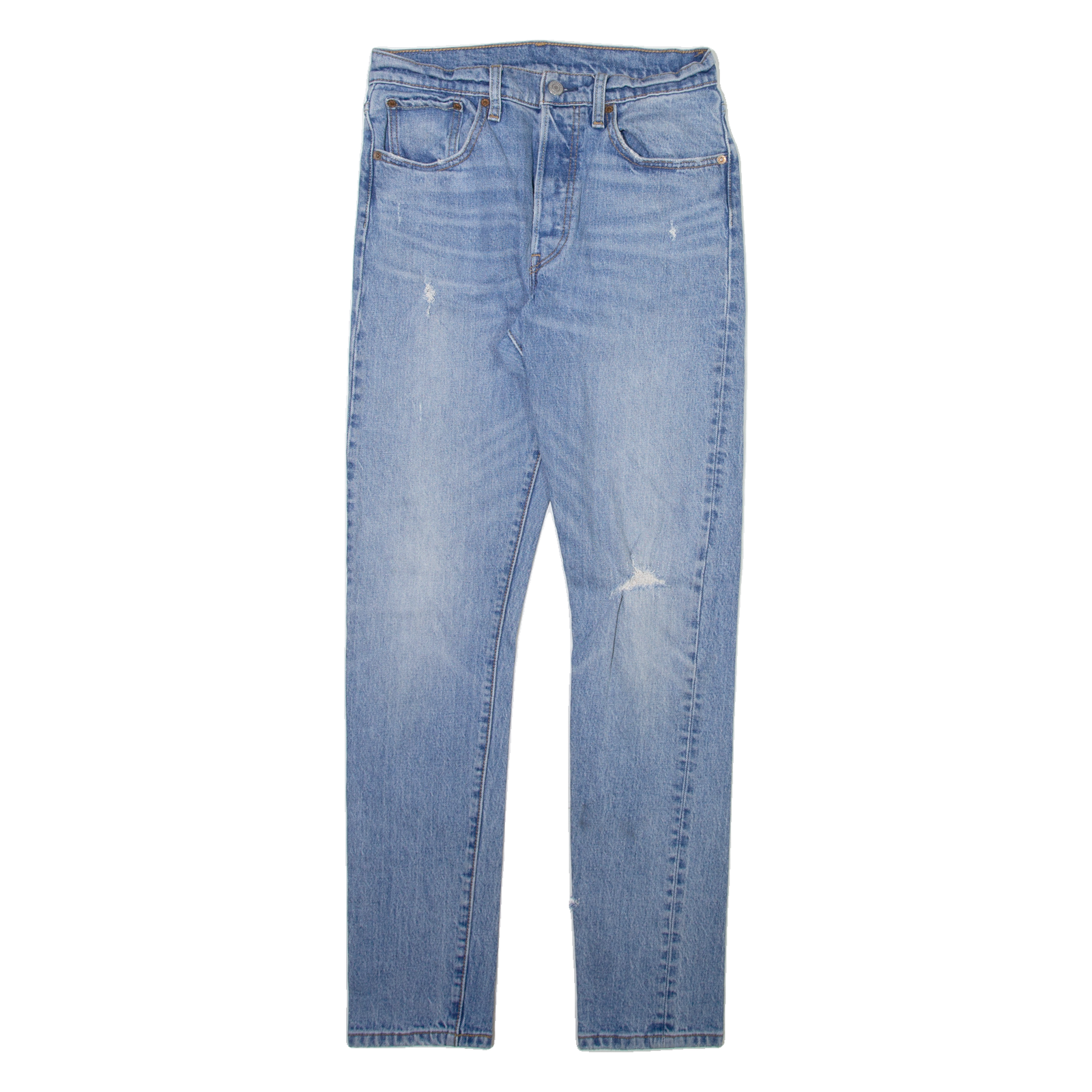 LEVI'S 501S Jeans Distressed Mens Blue Skinny Straight W27 L32 Refurbished - N/A refurbished available on Cerqular