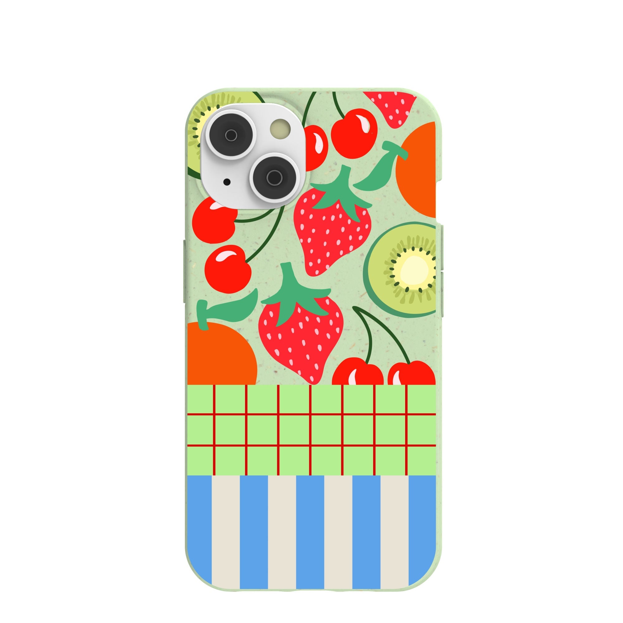 Sage Green Fresh Picnic iPhone 14/16e Case Refurbished - Pela Case refurbished available on Cerqular