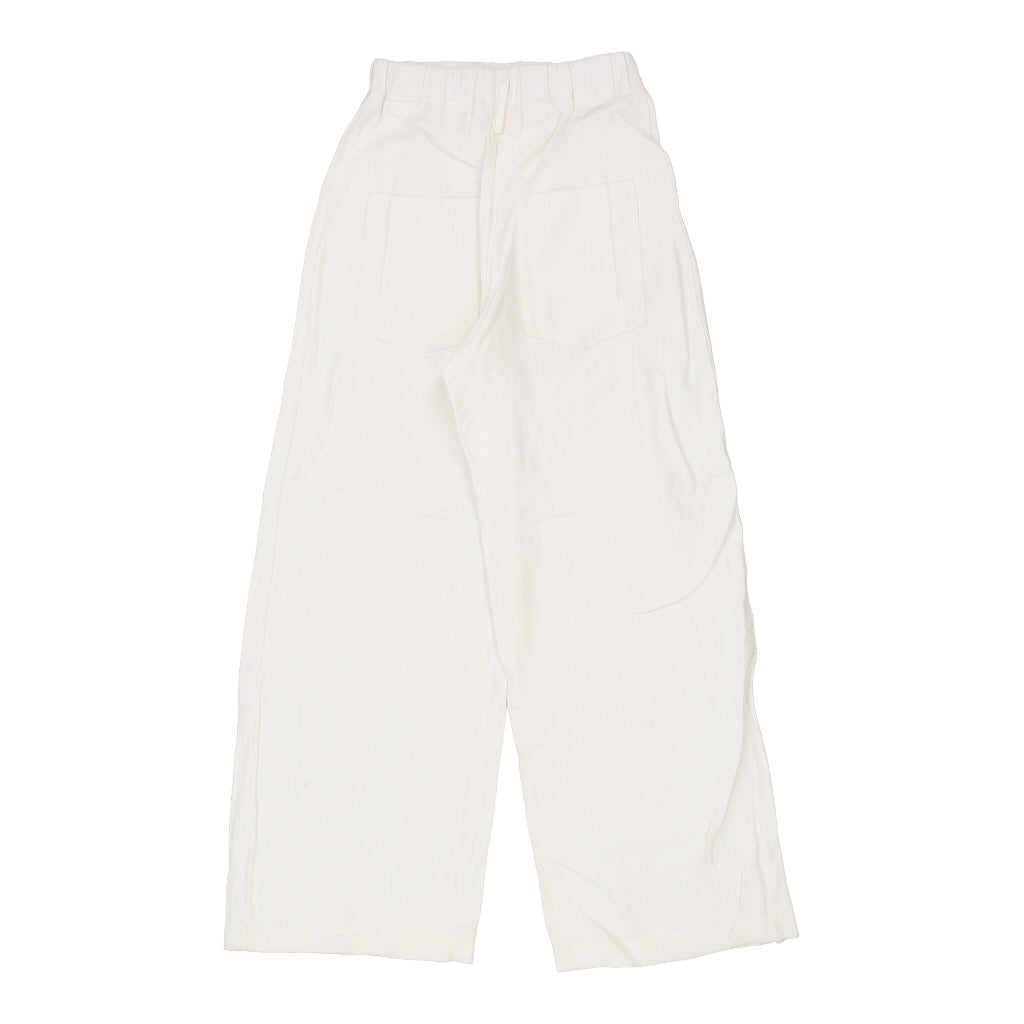 Souvenir Trousers - Small White Cotton Refurbished - Thrifted (note: this is a term often used to describe second- refurbished available on Cerqular