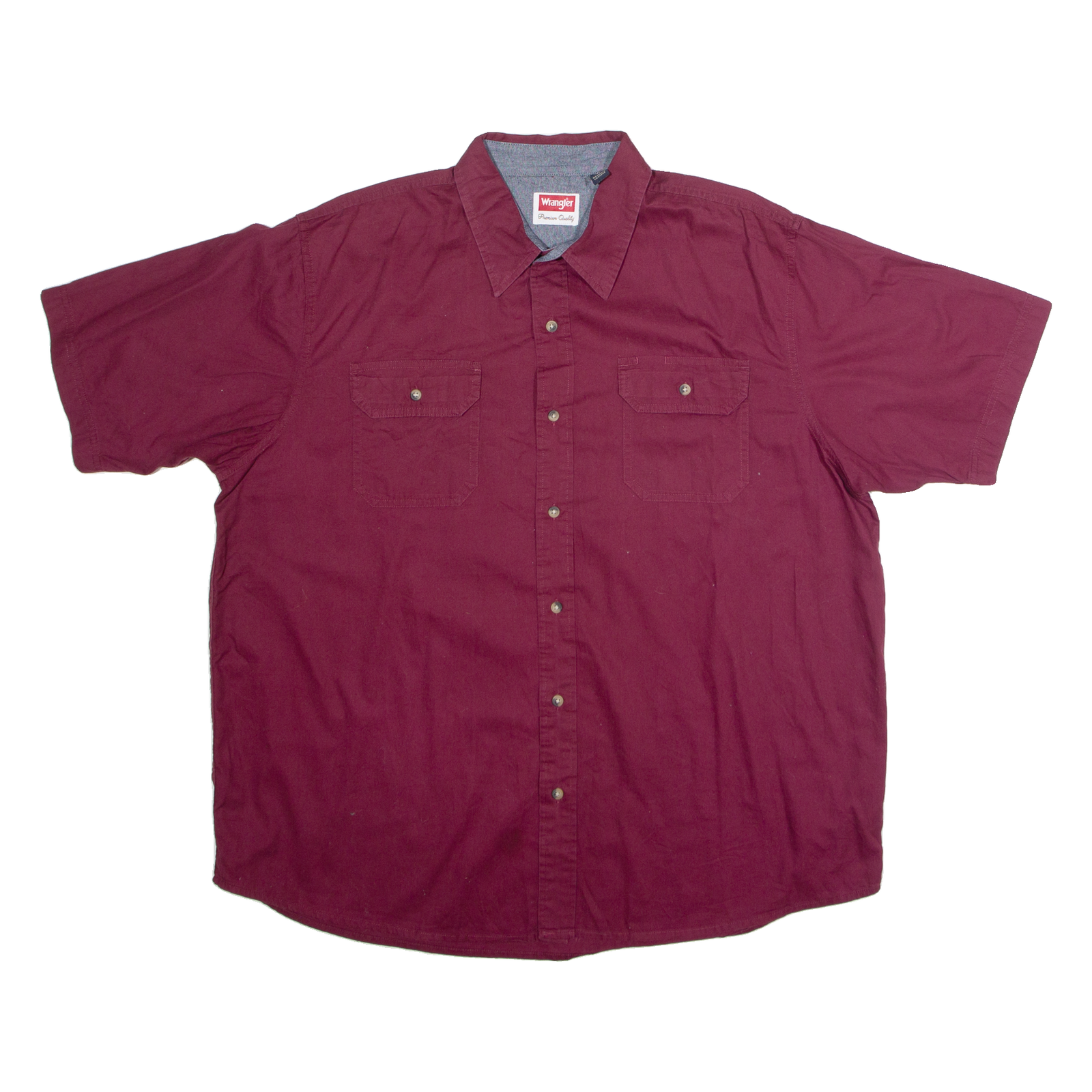 WRANGLER Mens Plain Shirt Maroon 90s XL Refurbished - N/A refurbished available on Cerqular