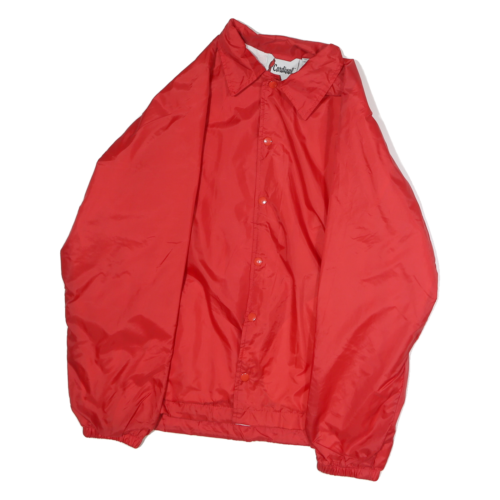 CARDINAL Mens Red Nylon Button Jacket M Plain Lightweight Casual Outerwear Refurbished - N/A refurbished available on Cerqular