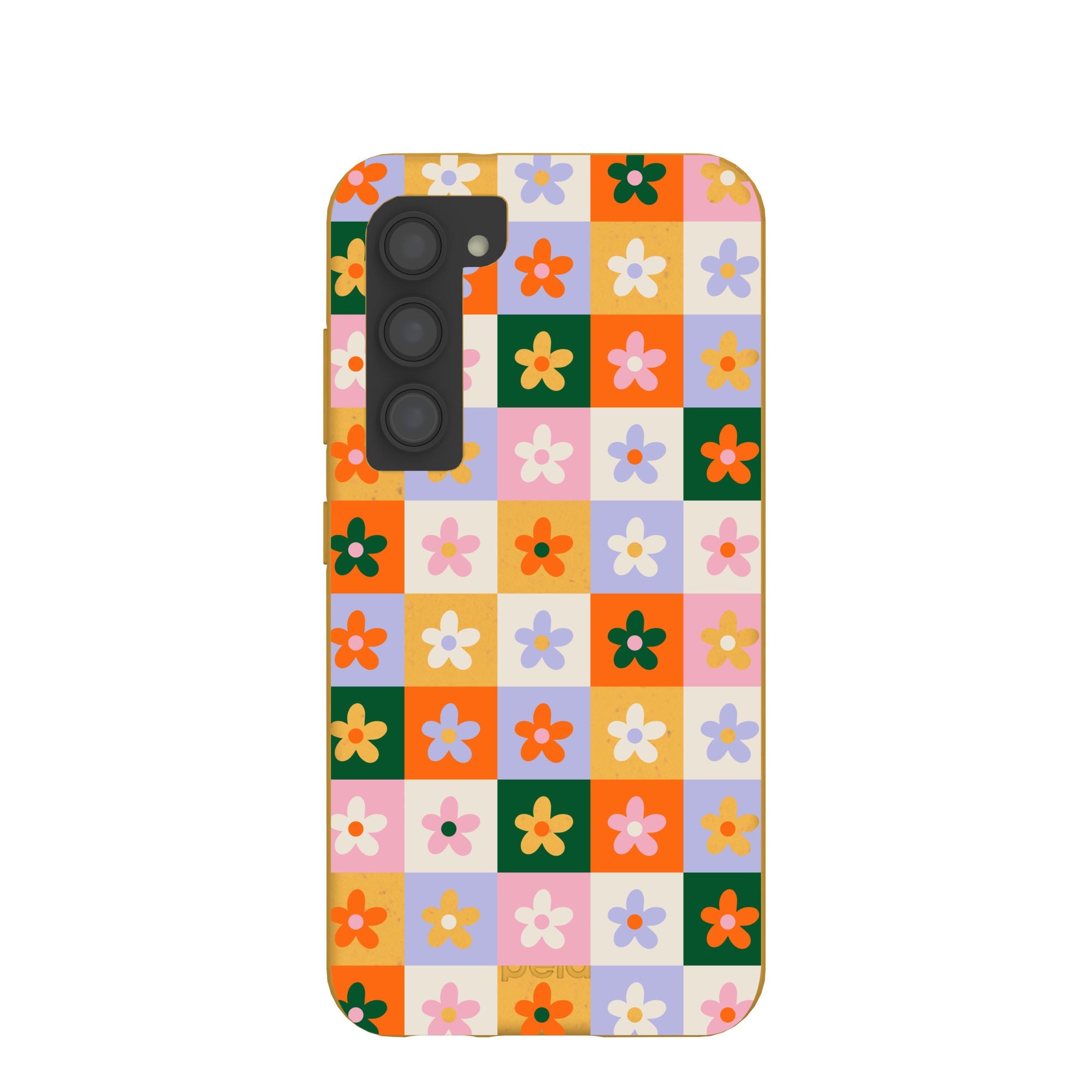 Honey Flower Tiles Samsung Galaxy S23 Case Refurbished - Pela Case refurbished available on Cerqular