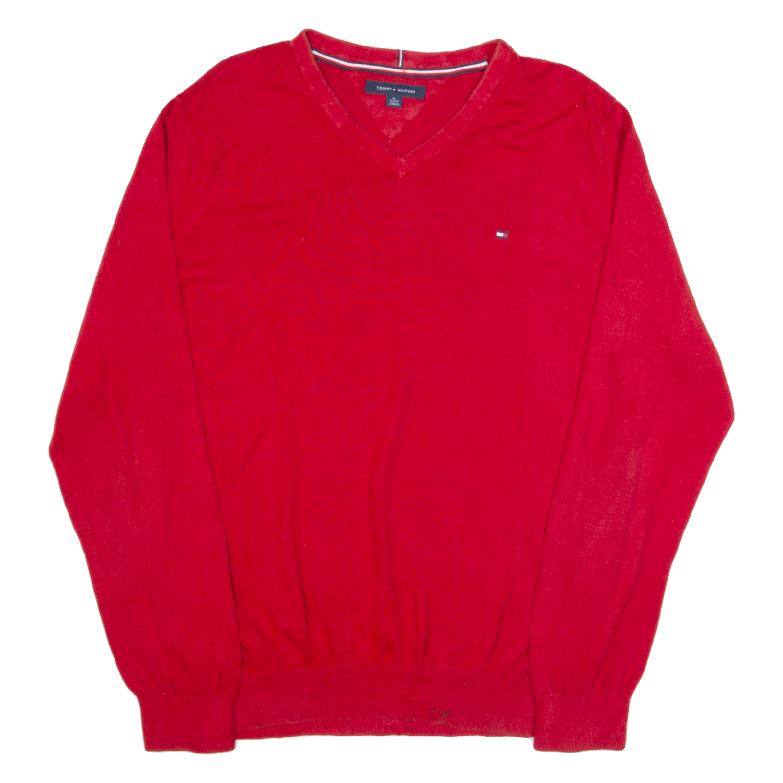 Buy TOMMY HILFIGER Mens Jumper Red V-Neck Tight Knit XL Refurbished - $25.99 TOMMY HILFIGER Mens Jumper Red V-Neck Tight Knit XL Refurbished - N/A refurbished available on Cerqular