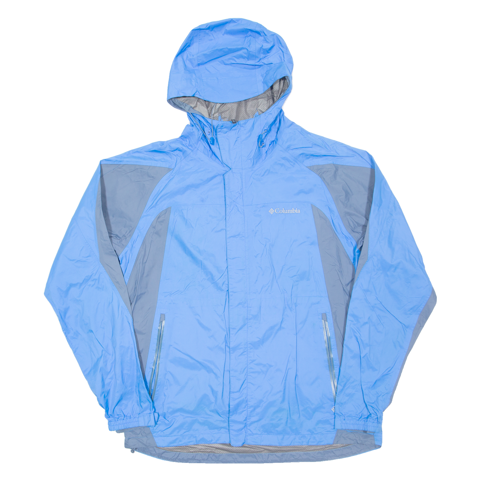 COLUMBIA Womens Jacket Blue Nylon Hooded L Refurbished - N/A refurbished available on Cerqular