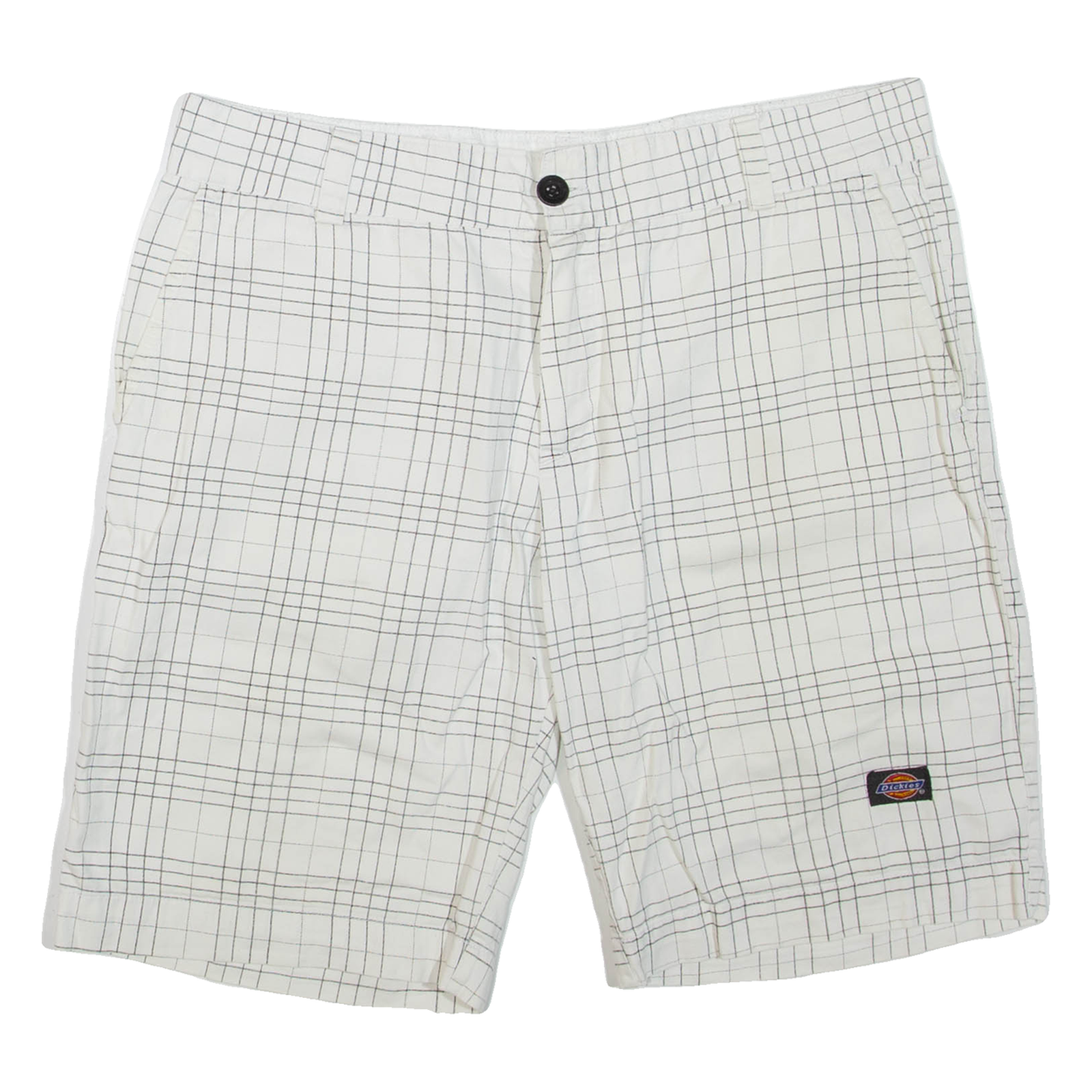 DICKIES Mens Casual Shorts White Check L W36 Refurbished - N/A refurbished available on Cerqular