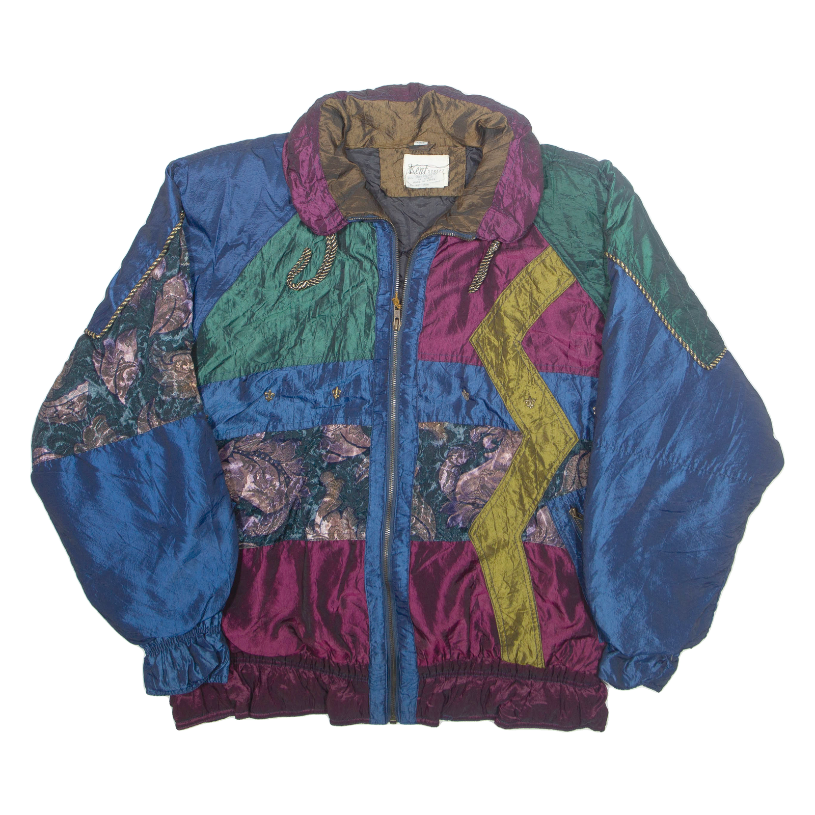 KENT STREET Womens Coat Blue Crazy Pattern L Refurbished - N/A refurbished available on Cerqular