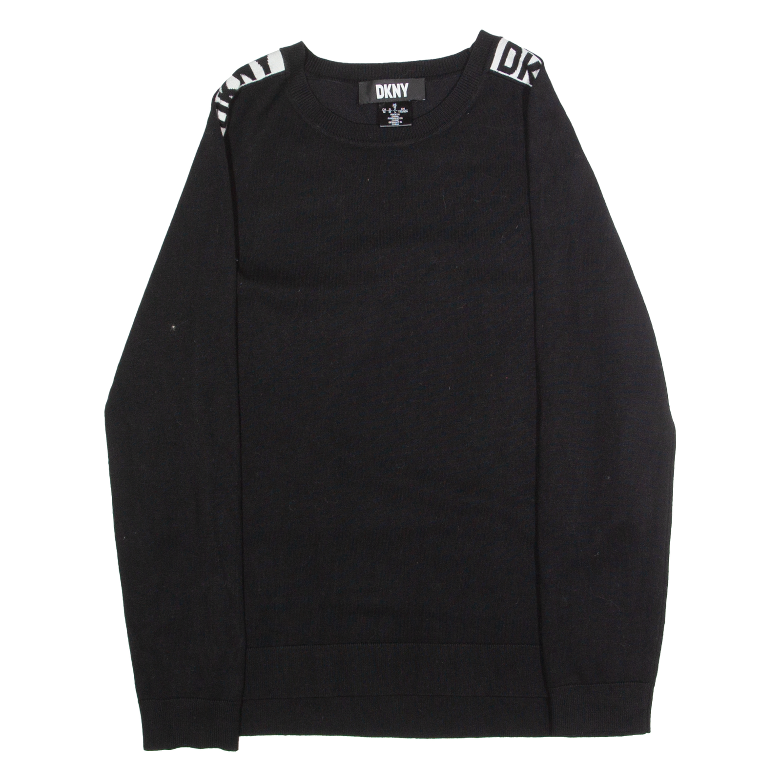 DKNY Mens Jumper Black Tight Knit Viscose M Refurbished - N/A refurbished available on Cerqular