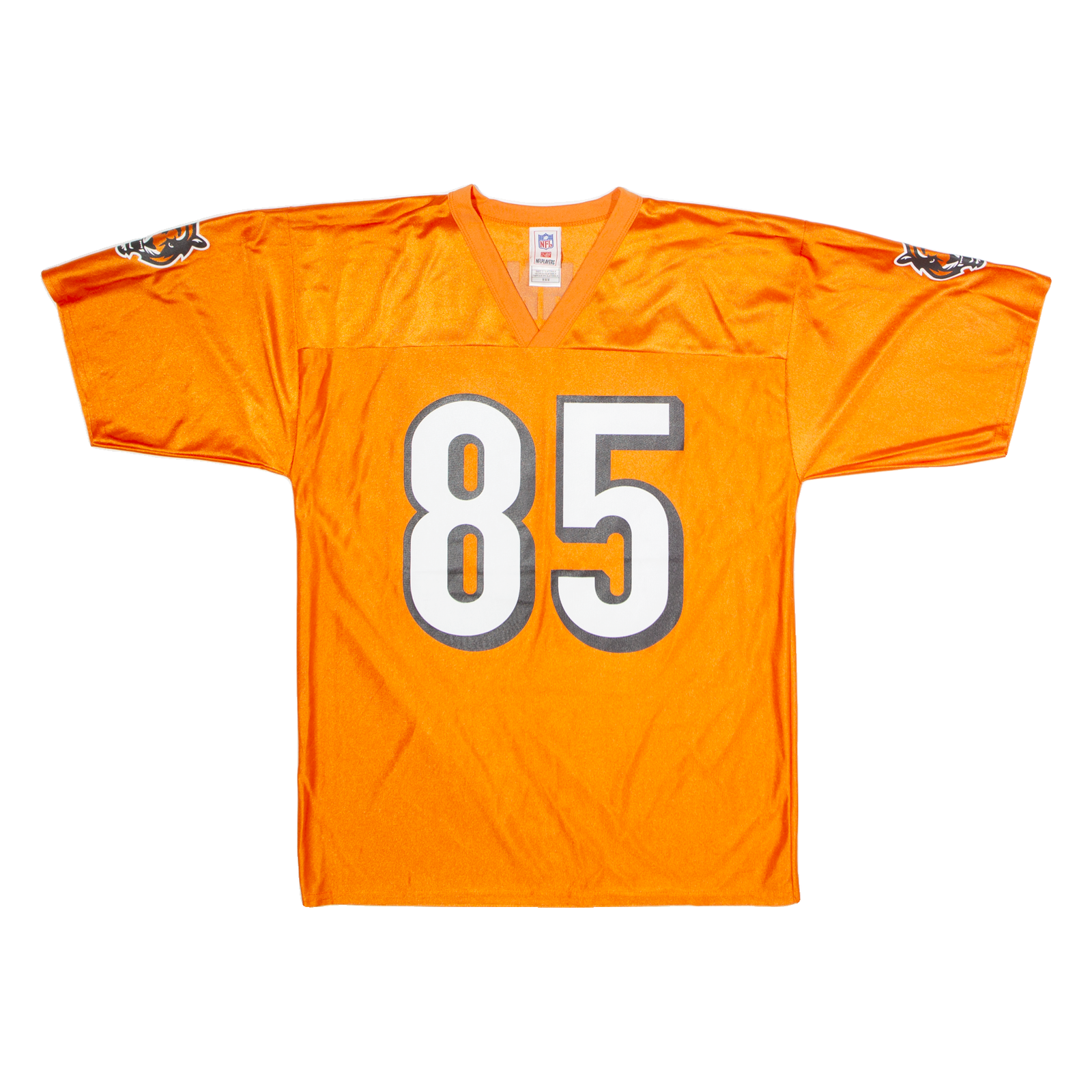 NFL Cincinnati Bengals Alternate #85 C. Johnson Mens Jersey Orange USA V-Neck M Refurbished - N/A refurbished available on Cerqular