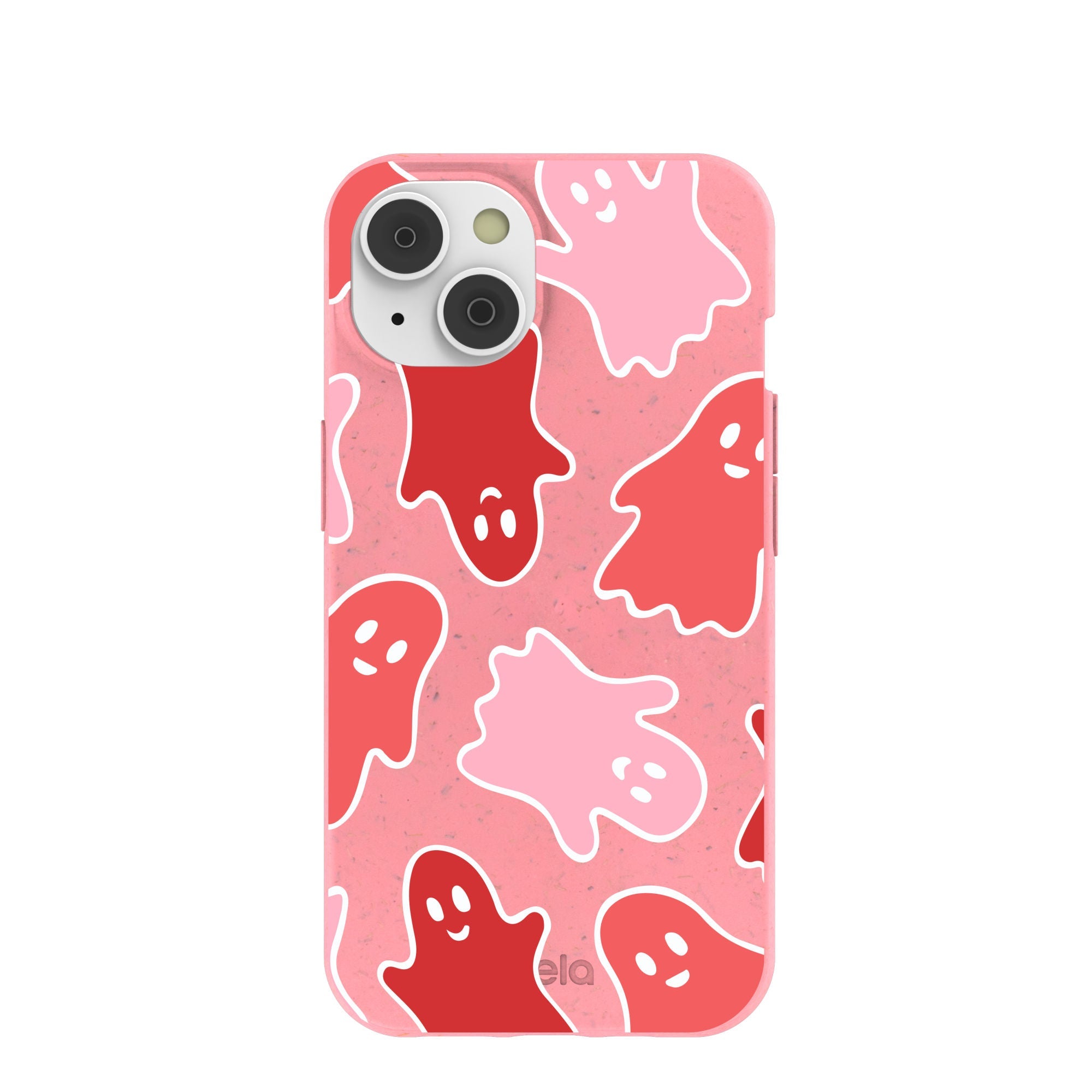 Bubblegum Pink Phantom Pals iPhone 14/16e Case Refurbished - Pela Case refurbished available on Cerqular