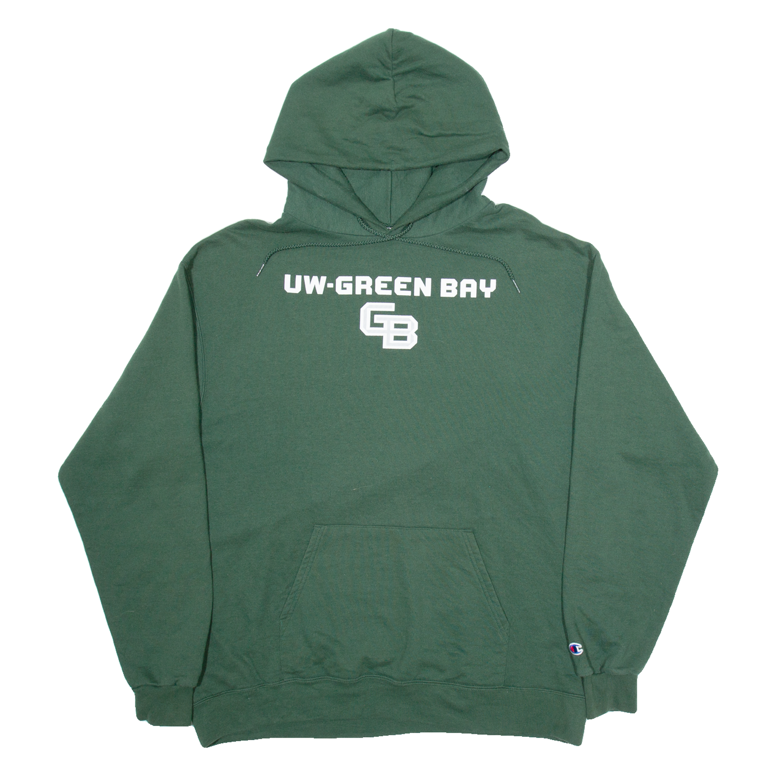 CHAMPION UW-Green Bay Mens Green Hoodie USA XL Refurbished - N/A refurbished available on Cerqular