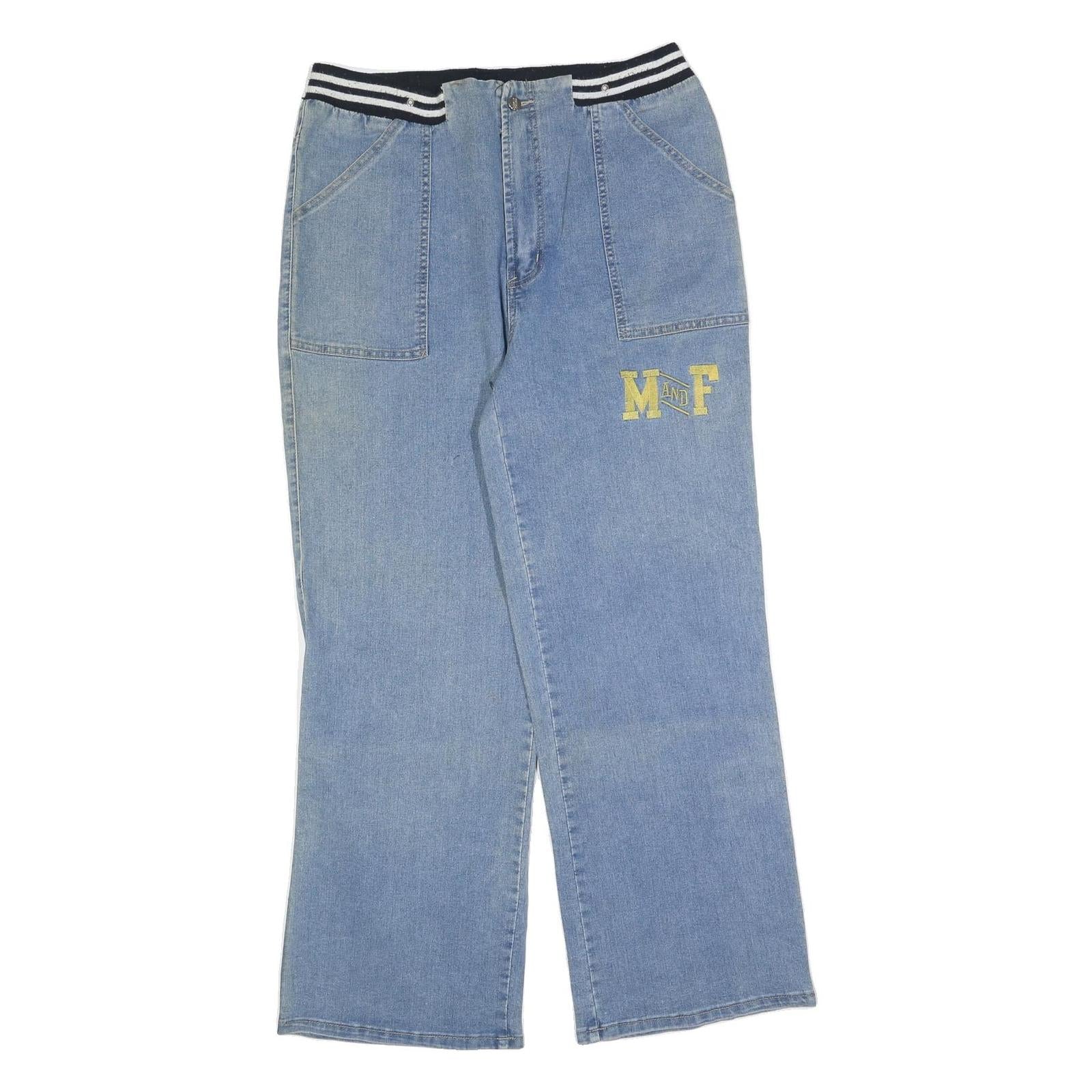 Womens Regular Blue Denim Jeans W32 L32 Cotton Blend Zip Comfortable Casual Refurbished - N/A refurbished available on Cerqular