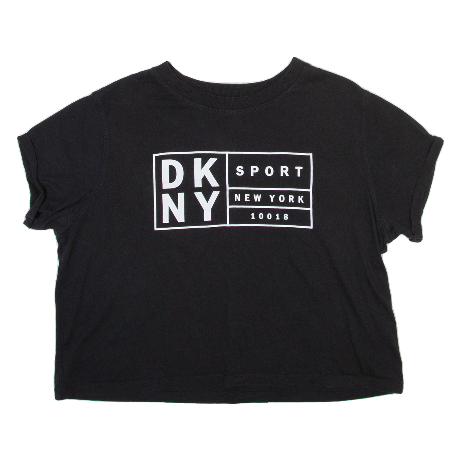 DKNY Womens T-Shirt Black Crew Neck M Refurbished - N/A refurbished available on Cerqular
