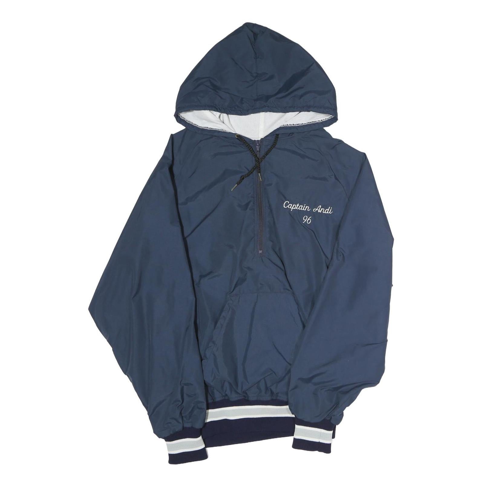 HARVARD CLOTHING Mens Navy Blue Captain Andi 96 Zip Hooded Polyester Jacket M Refurbished - N/A refurbished available on Cerqular