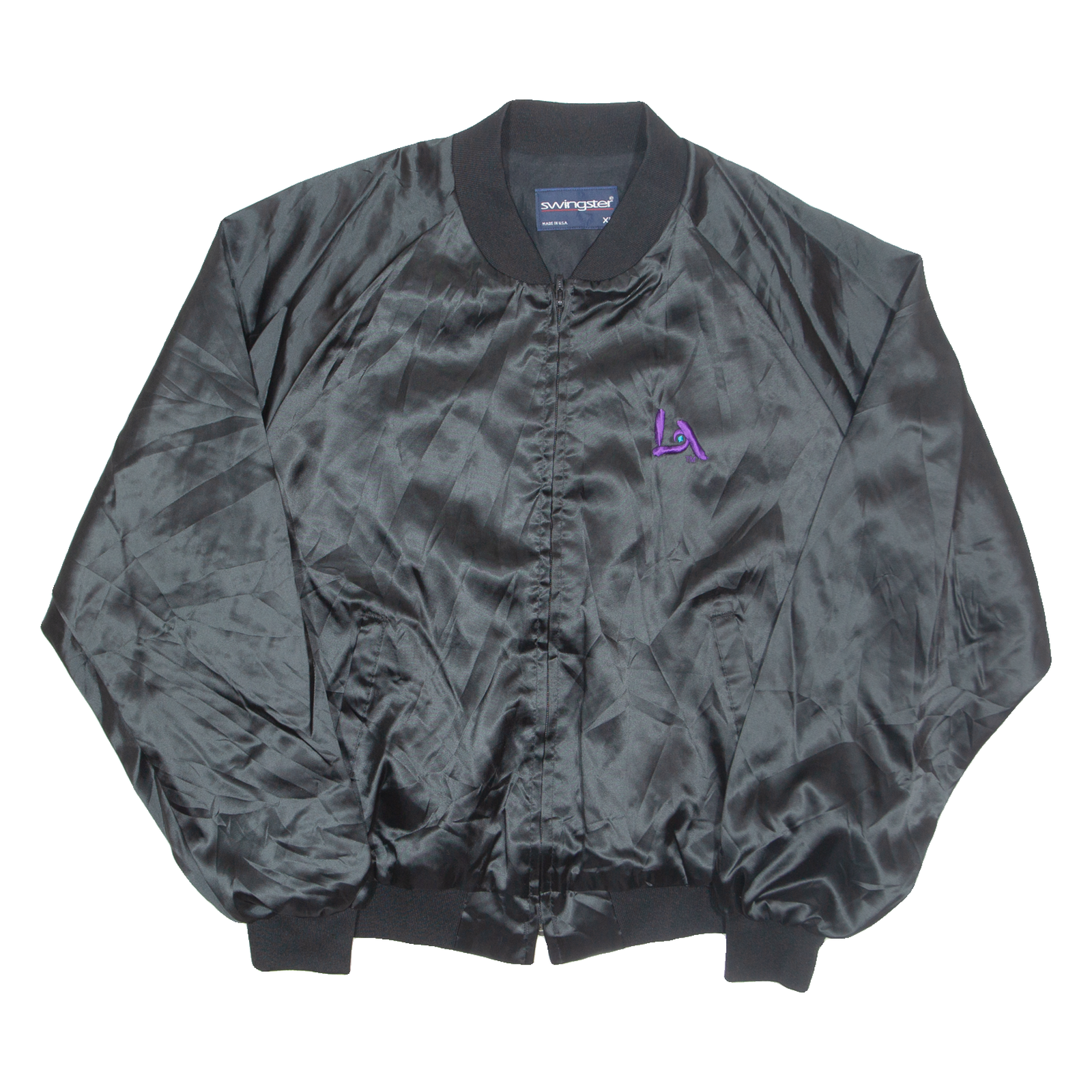 SWINGSTER Los Angeles Womens Bomber Jacket Black Nylon USA XL Refurbished - N/A refurbished available on Cerqular