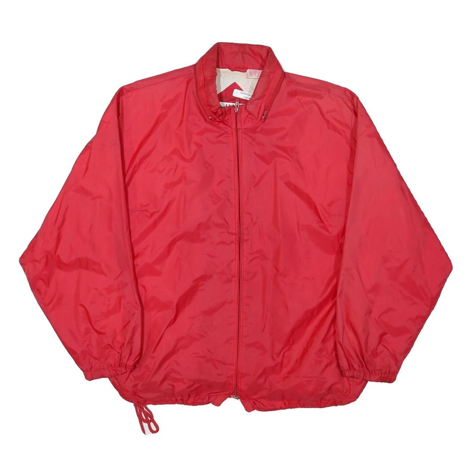 Mens Red Plain Zip Jacket XL Polyester Blend Lightweight Classic Fit Casual Refurbished - N/A refurbished available on Cerqular