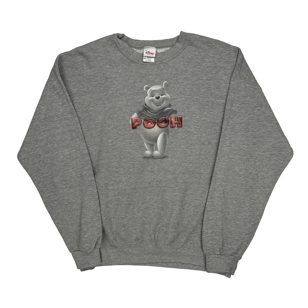 Disney Cartoon Sweatshirt - 2XL Grey Cotton Refurbished - Thrifted (note: this is a term often used to describe second- refurbished available on Cerqular