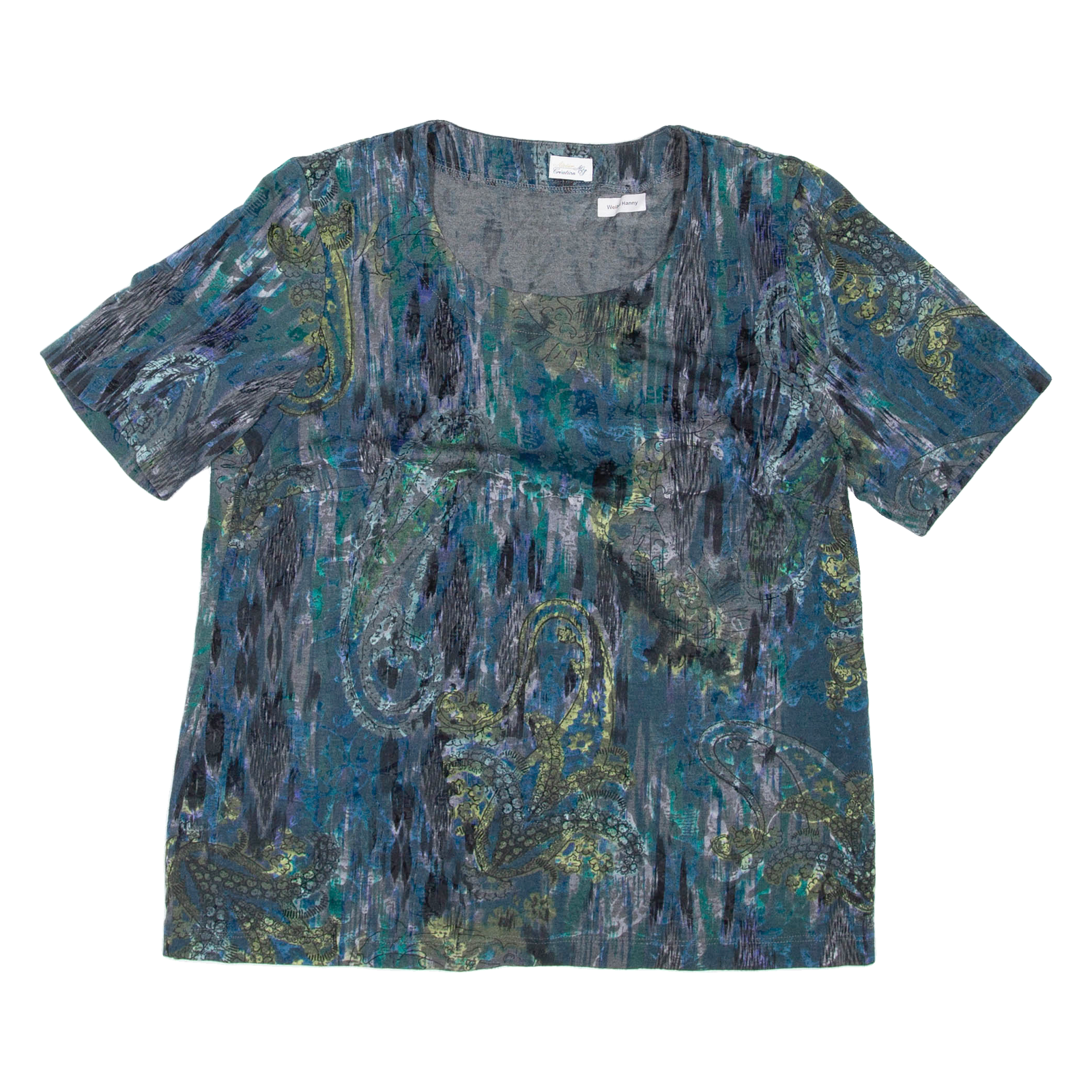 Buy Womens Printed Top Blue Crazy Pattern M Refurbished - $16.89 Womens Printed Top Blue Crazy Pattern M Refurbished - N/A refurbished available on Cerqular