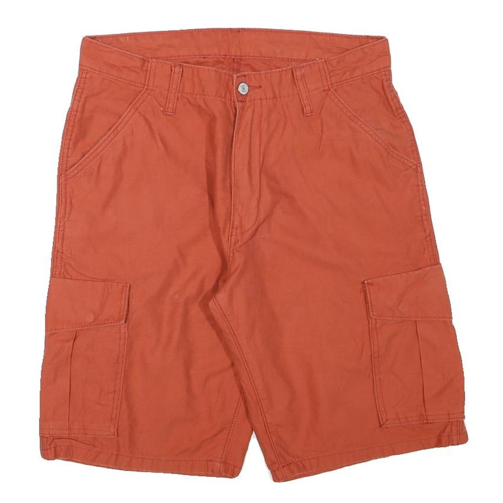 LEVI'S Mens Cargo Orange Cotton Blend Shorts 2XL W36 Casual Pocketed Refurbished - N/A refurbished available on Cerqular