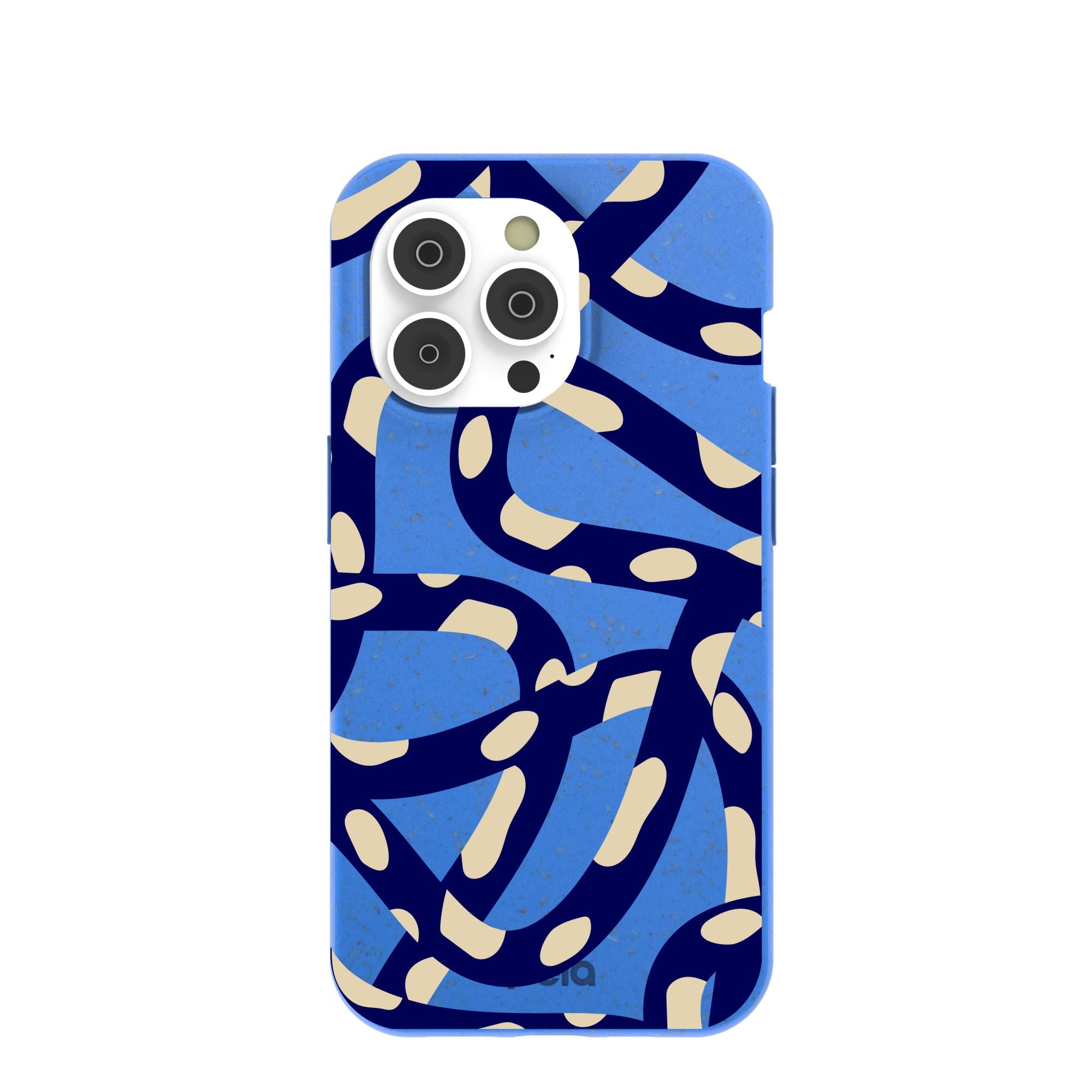 Electric Blue Noodles iPhone 14 Pro Case Refurbished - Pela Case refurbished available on Cerqular