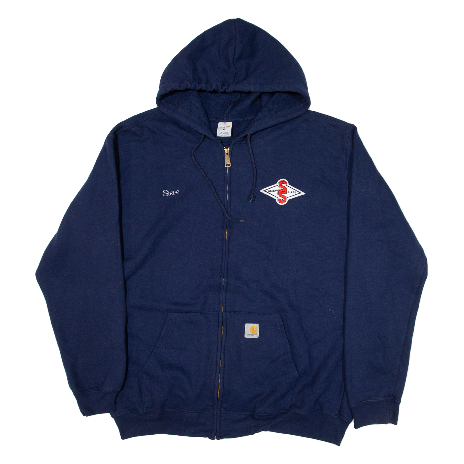 CARHARTT Mens Blue Hoodie Full Zip XL Refurbished - N/A refurbished available on Cerqular