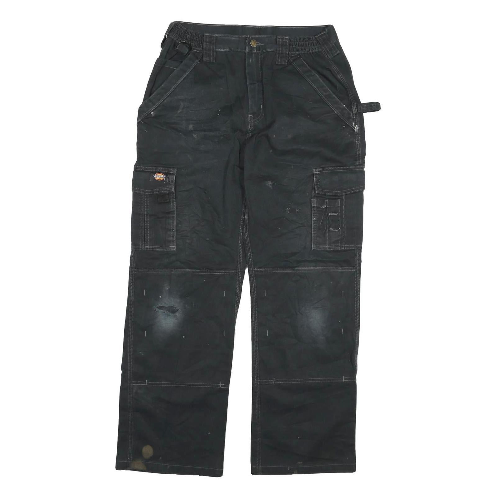 DICKIES Womens Regular Black Cargo Denim Jeans W30 L29 Workwear Utility Zip Refurbished - N/A refurbished available on Cerqular