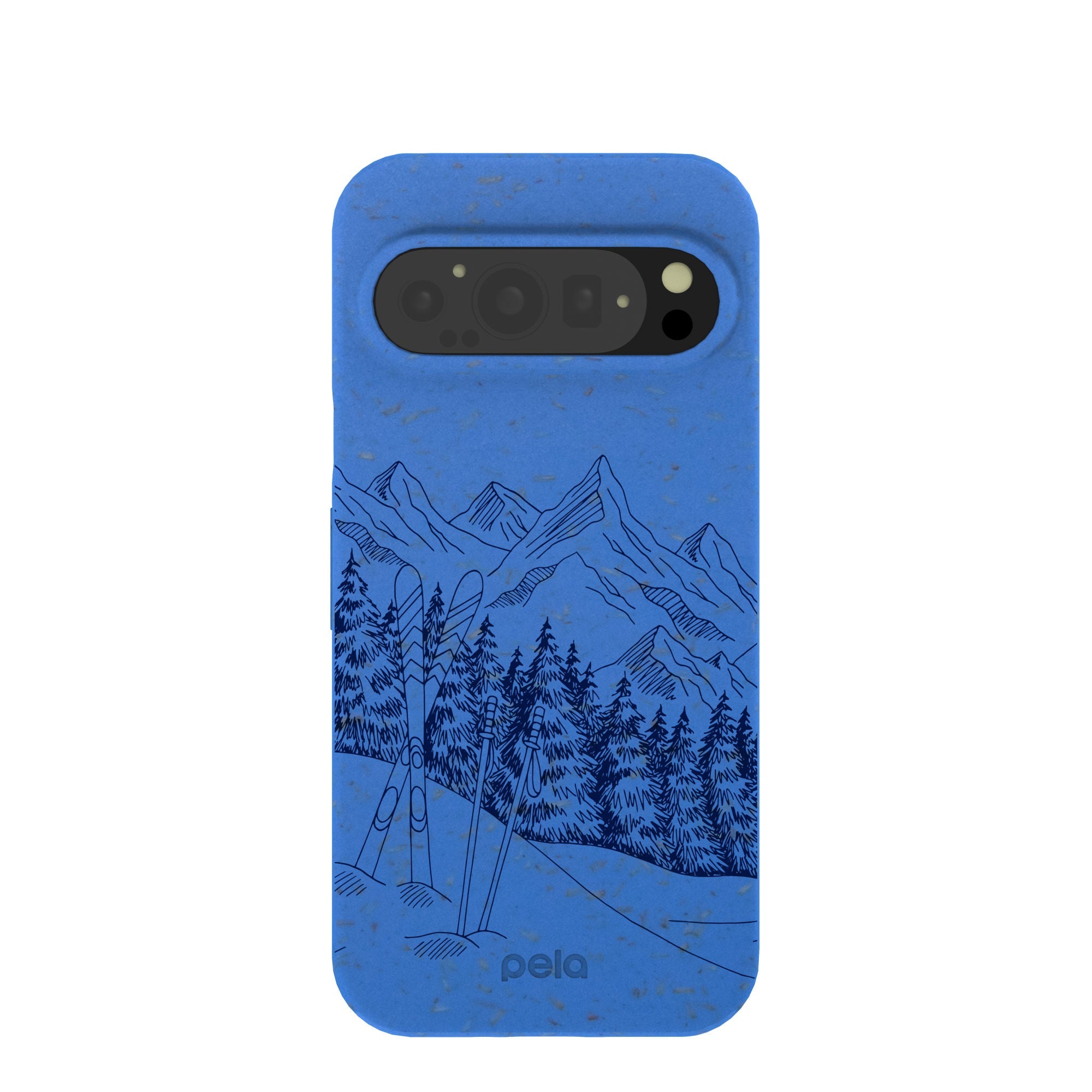 Electric Blue Backcountry Ski Google Pixel 9/9 Pro Case Refurbished - Pela Case refurbished available on Cerqular