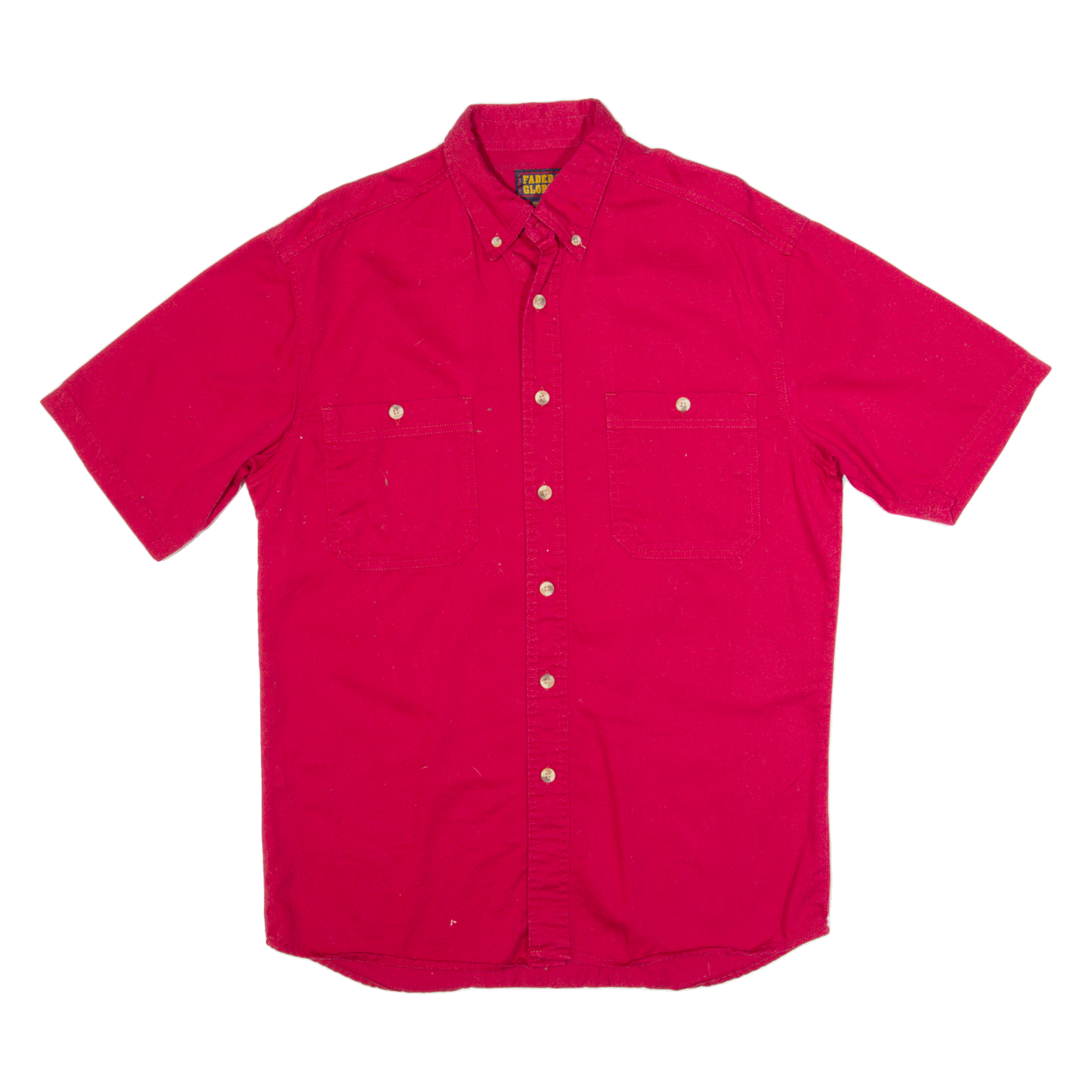 FADED GLORY Mens Plain Shirt Red 90s M Refurbished - N/A refurbished available on Cerqular