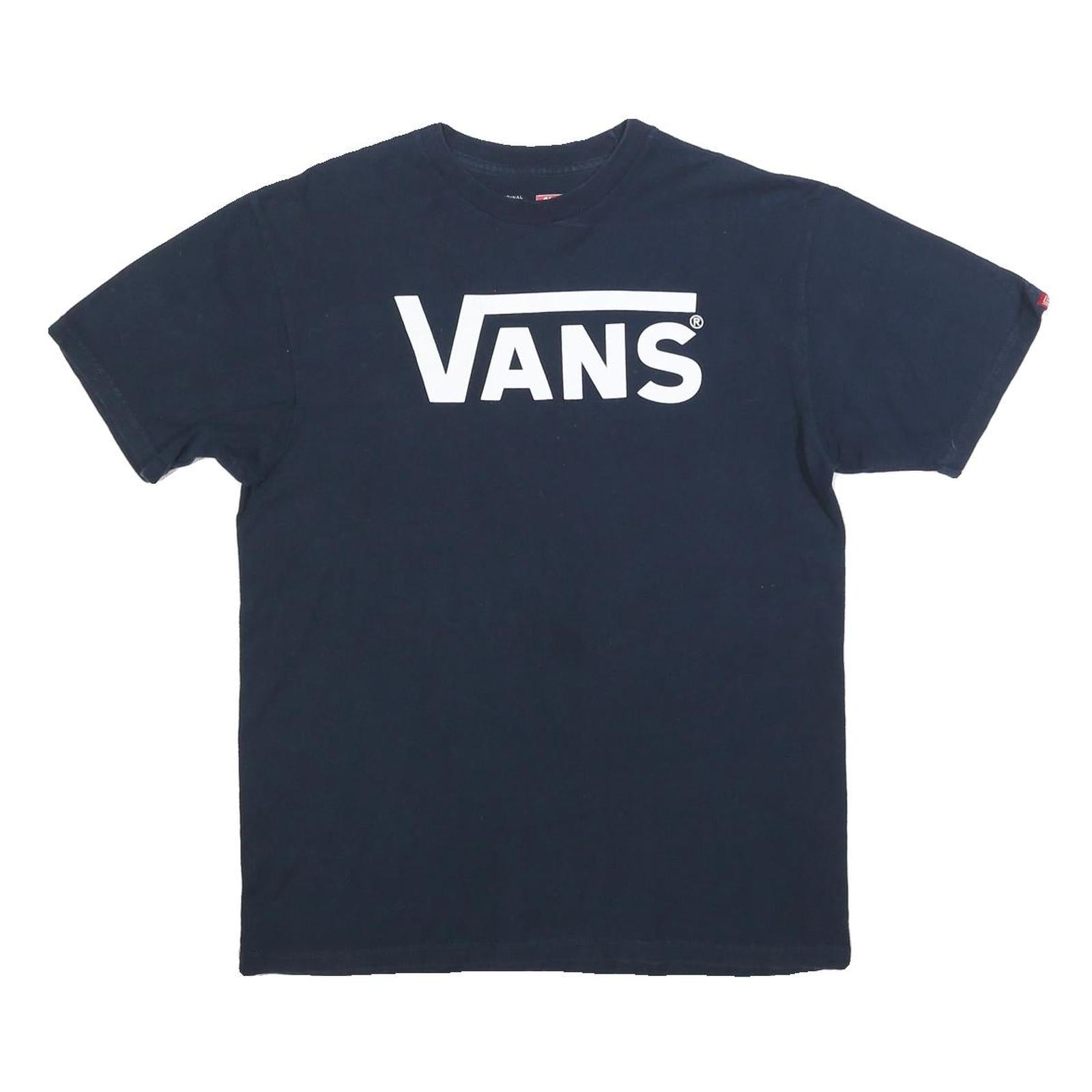 VANS Mens Navy Blue Graphic T-Shirt M Short Sleeve Crew Neck Cotton Blend Casual Refurbished - N/A refurbished available on Cerqular