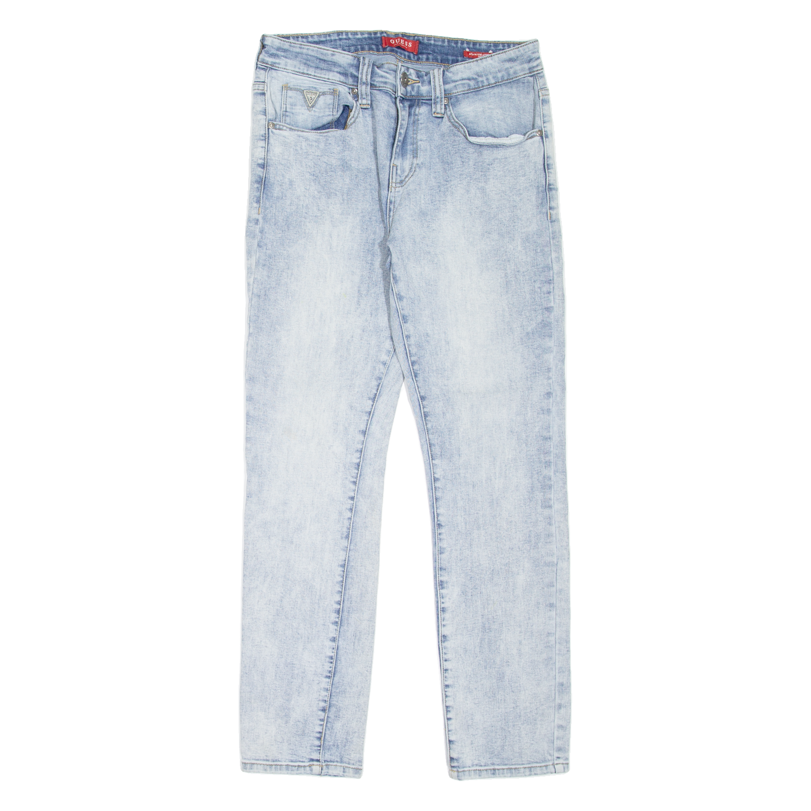 GUESS Halsted Fit Womens Jeans Blue Slim Tapered Stone Wash W31 L29 Refurbished - N/A refurbished available on Cerqular
