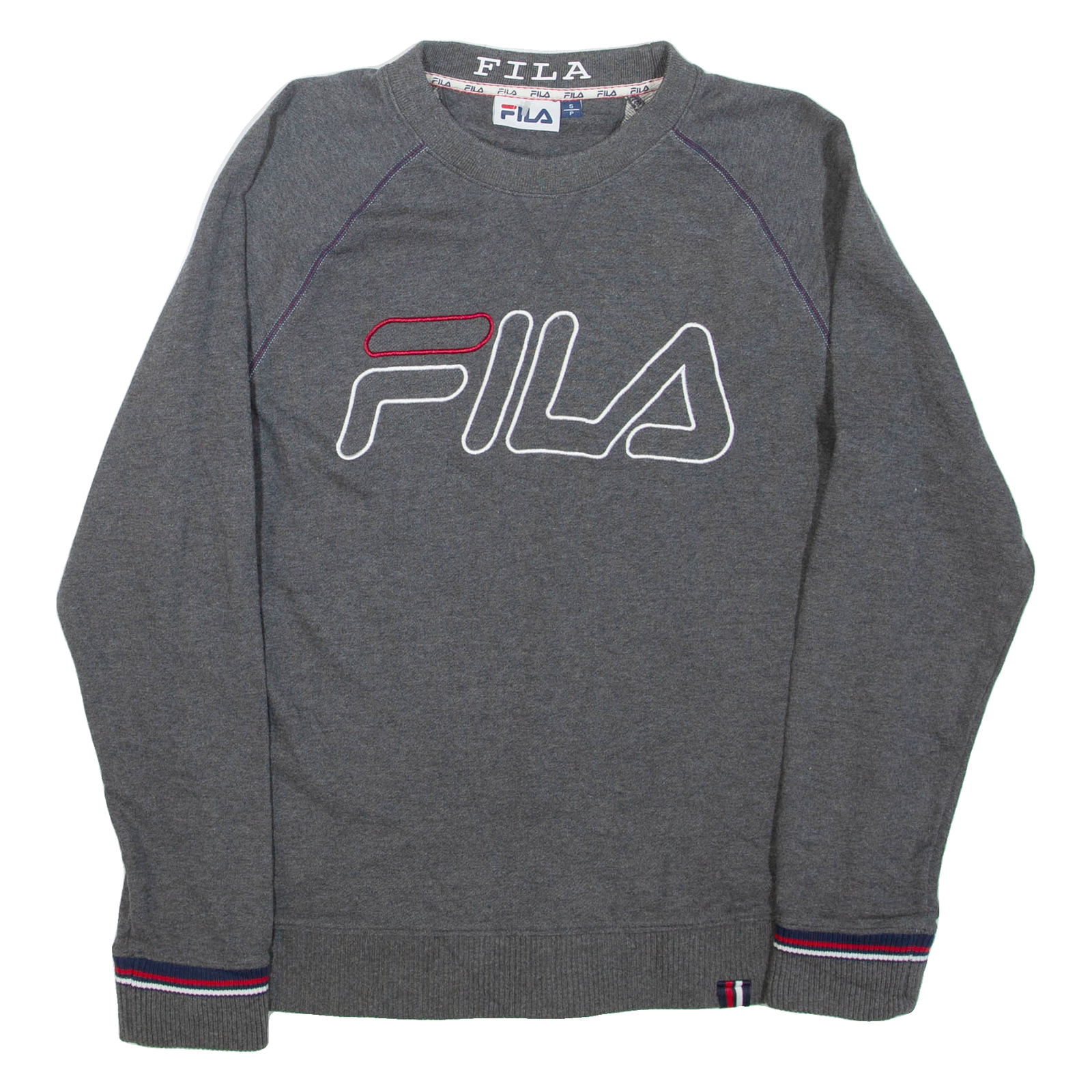 FILA Mens Sweatshirt Grey Crew Neck S Refurbished - N/A refurbished available on Cerqular