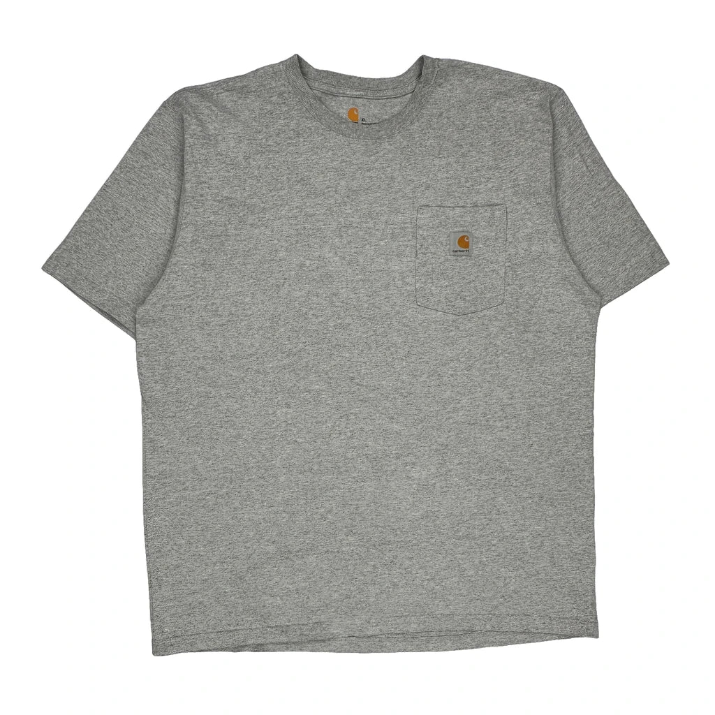 Carhartt T-Shirt - XL Grey Cotton Refurbished - Thrifted (note: this is a term often used to describe second- refurbished available on Cerqular