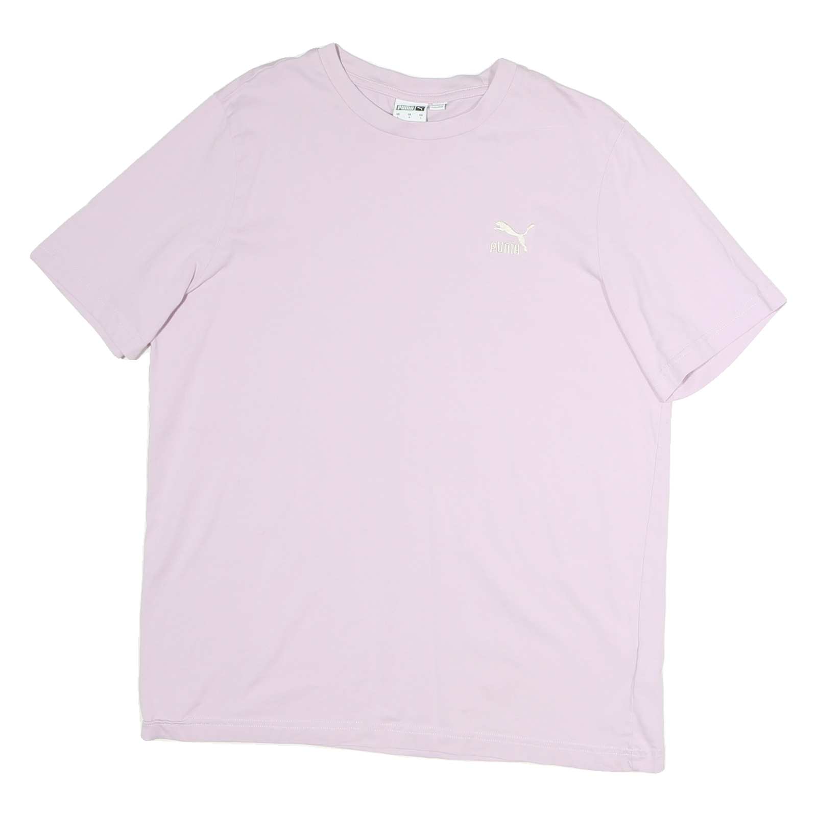 PUMA Womens Lilac Crew Neck Short Sleeve Classic Fit Cotton T-Shirt L Refurbished - N/A refurbished available on Cerqular