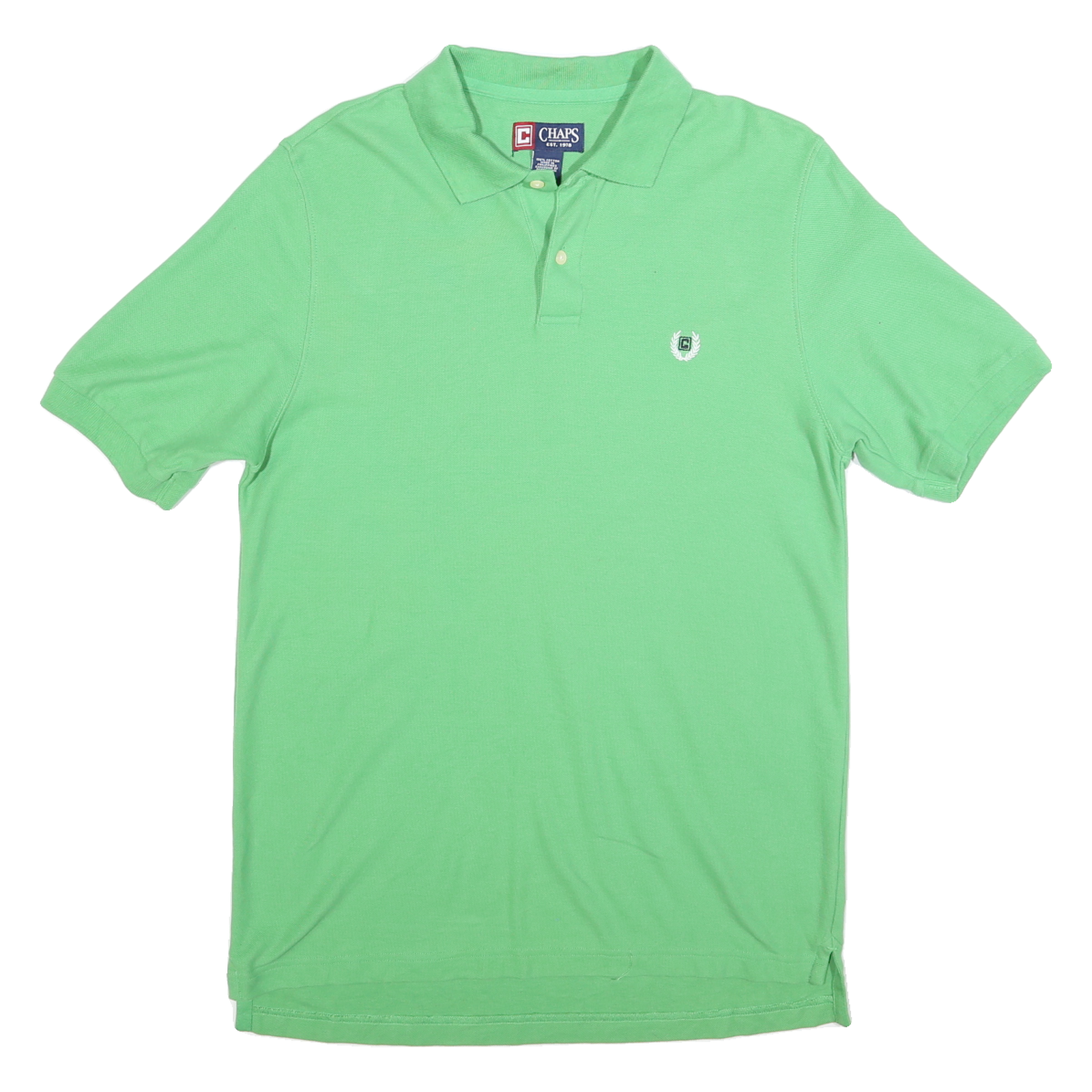 CHAPS Mens Green Polo Shirt Short Sleeve Embroidered Logo Size M Casual Summer Refurbished - N/A refurbished available on Cerqular
