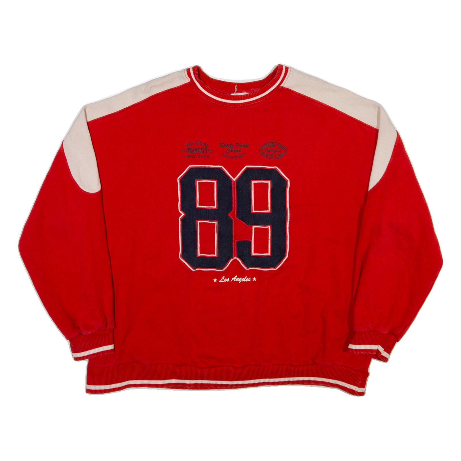 89 Sports Los Angeles Mens Sweatshirt Red USA L Refurbished - N/A refurbished available on Cerqular