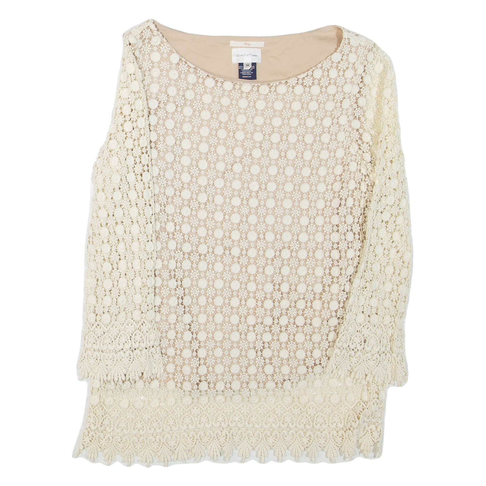 GANT Womens Top White Long Sleeve M Refurbished - N/A refurbished available on Cerqular