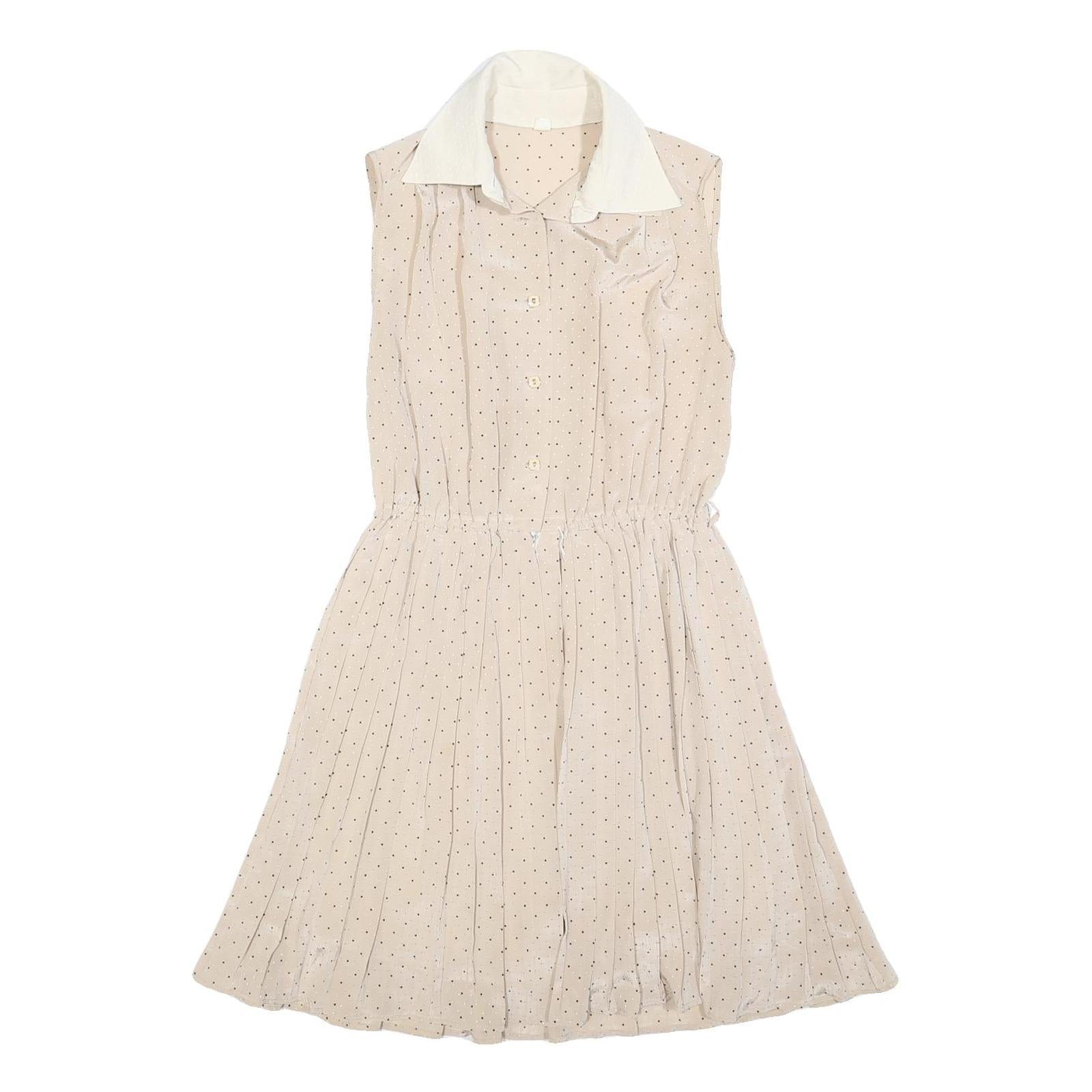 Buy Womens Beige & Black Polka Dot Sleeveless Day Dress Polyester Blend S Shirt Refurbished - $23.39 Womens Beige & Black Polka Dot Sleeveless Day Dress Polyester Blend S Shirt Refurbished - N/A refurbished available on Cerqular