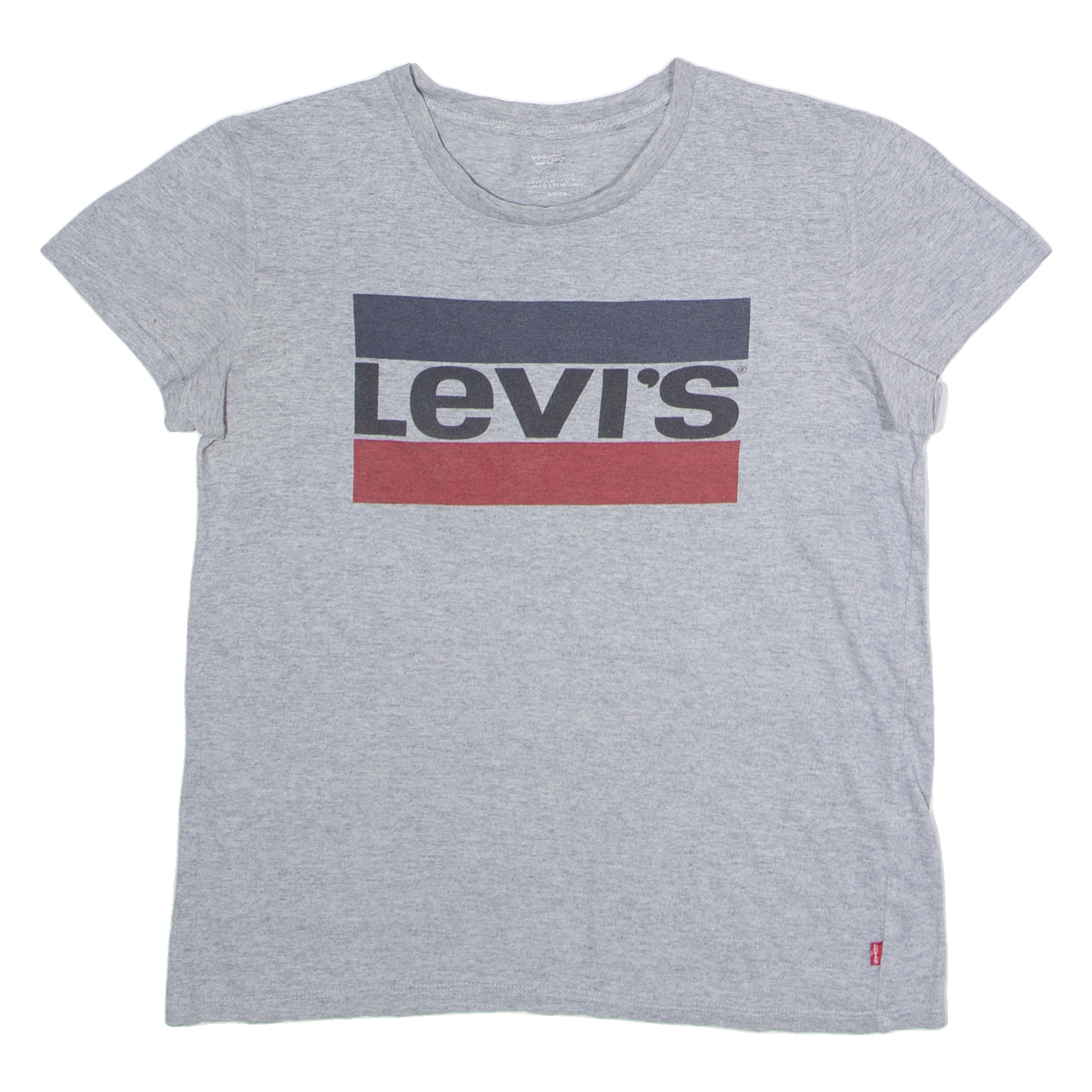 LEVI'S Mens T-Shirt Grey Crew Neck S Refurbished - N/A refurbished available on Cerqular