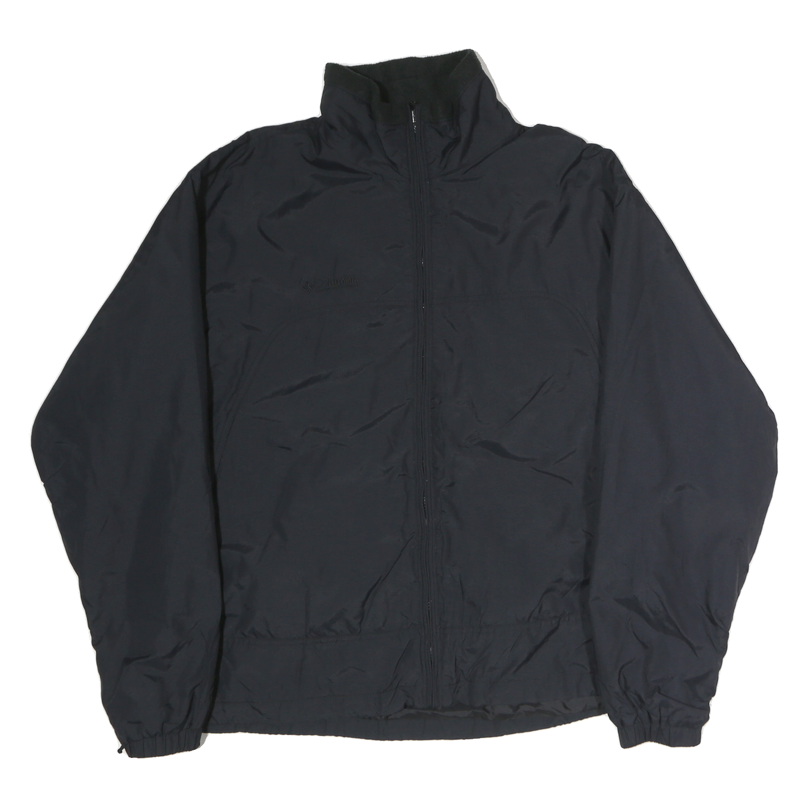 COLUMBIA Mens Black Jacket L Polyester Plain Zip Outdoor Lightweight Sportswear Refurbished - N/A refurbished available on Cerqular