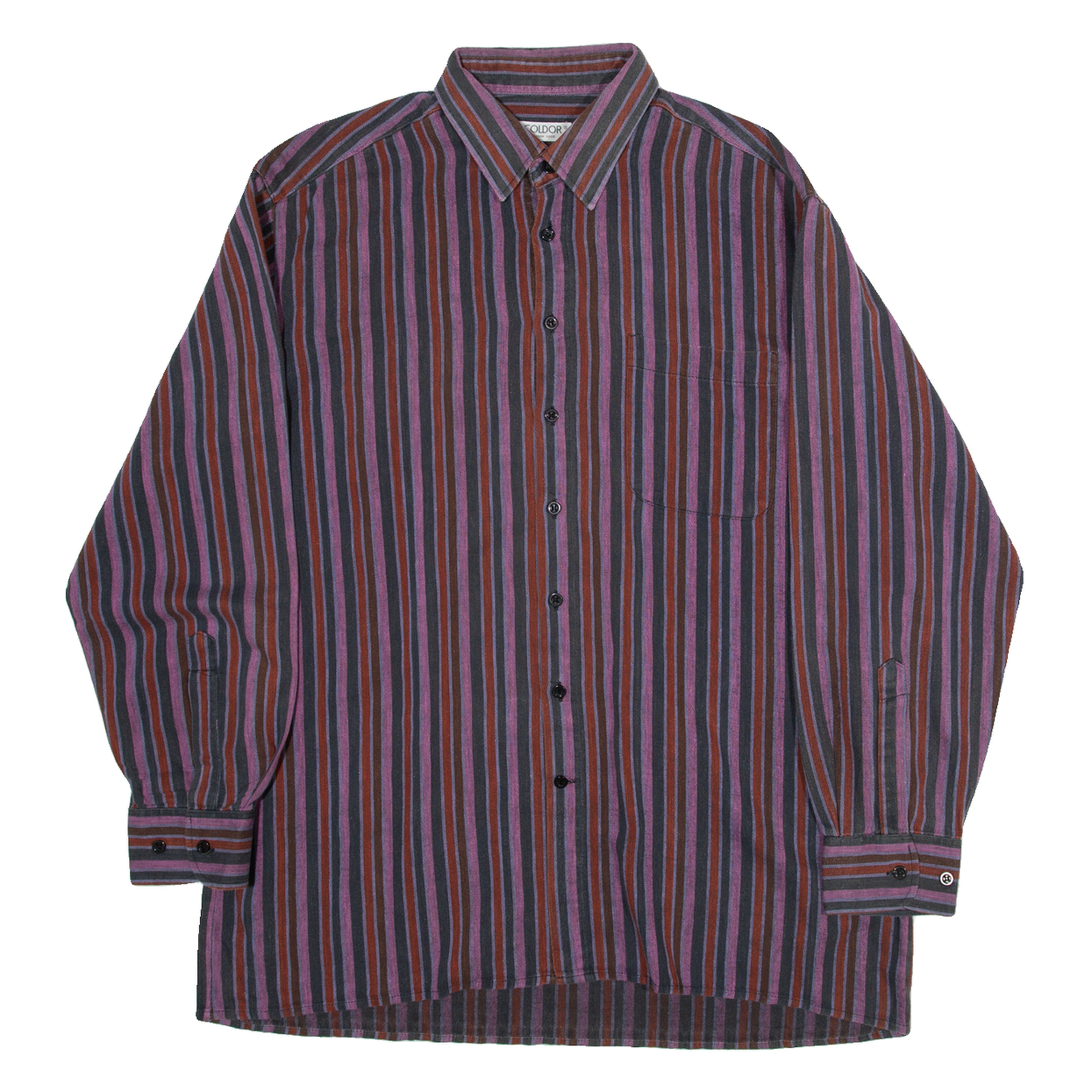 COLDOR Mens Shirt Purple Striped Long Sleeve XL Refurbished - N/A refurbished available on Cerqular