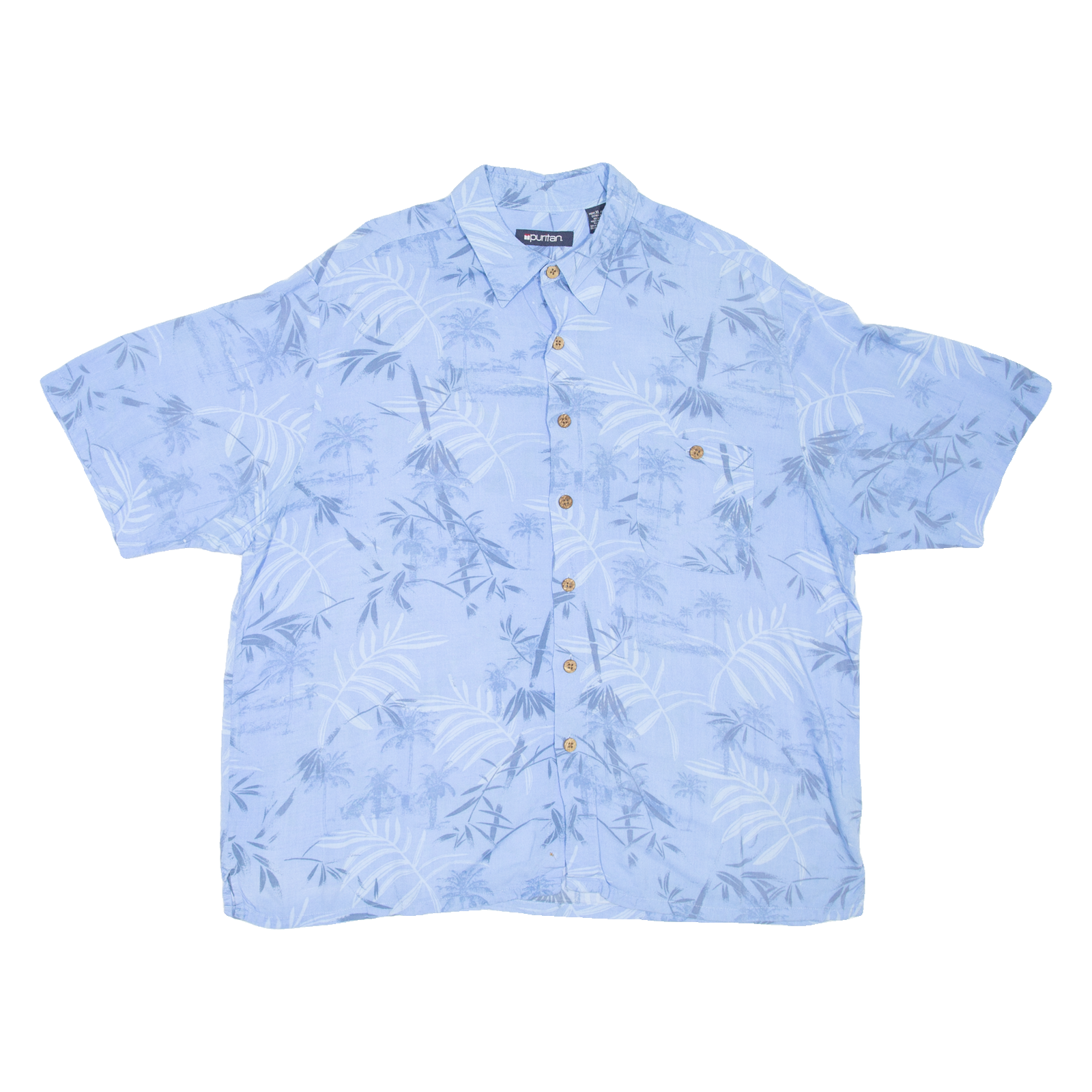 PURITAN Mens Hawaiian Shirt Blue Floral XL Refurbished - N/A refurbished available on Cerqular