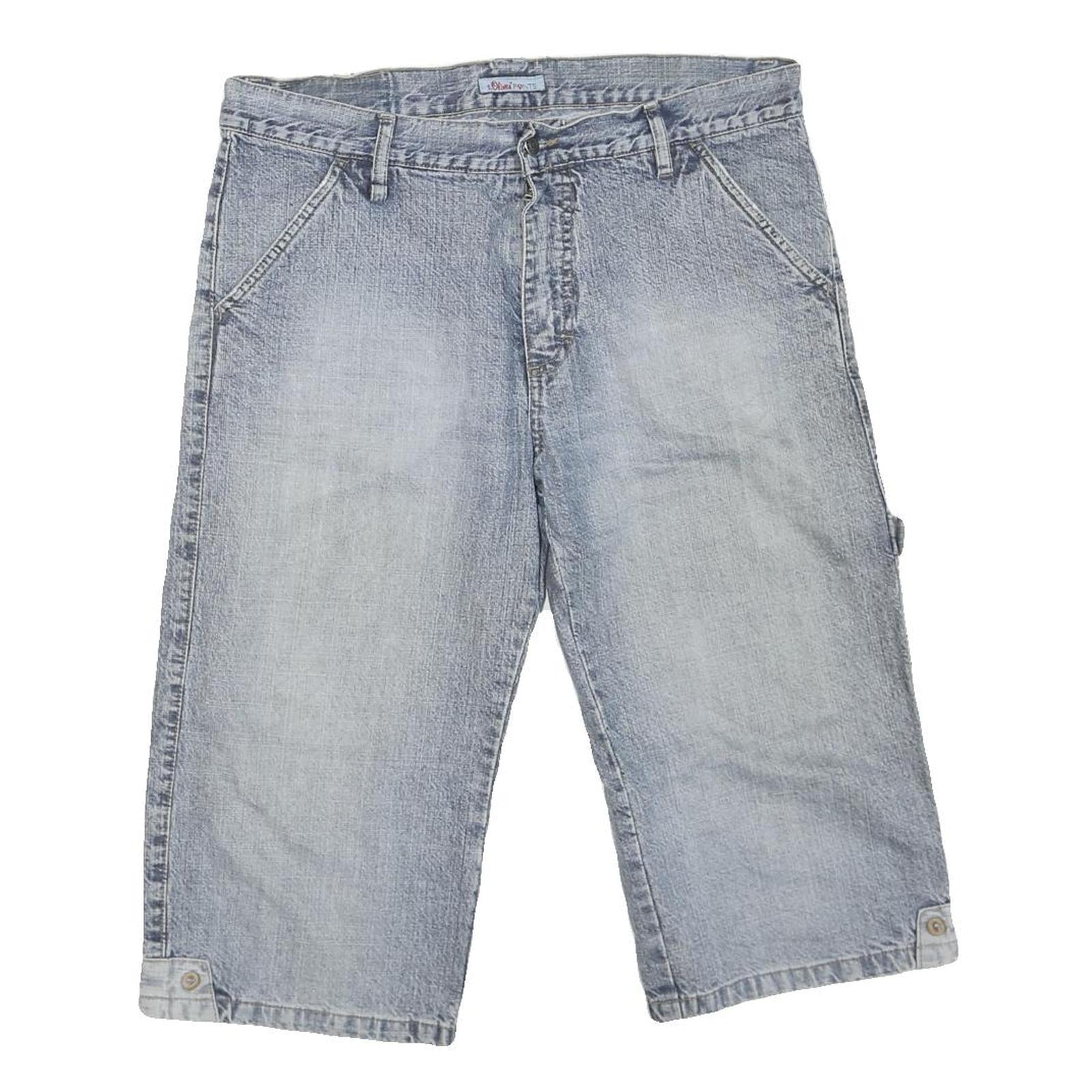 Womens Light Blue Denim Casual Shorts L W36 Cotton Blend Relaxed Fit Refurbished - N/A refurbished available on Cerqular