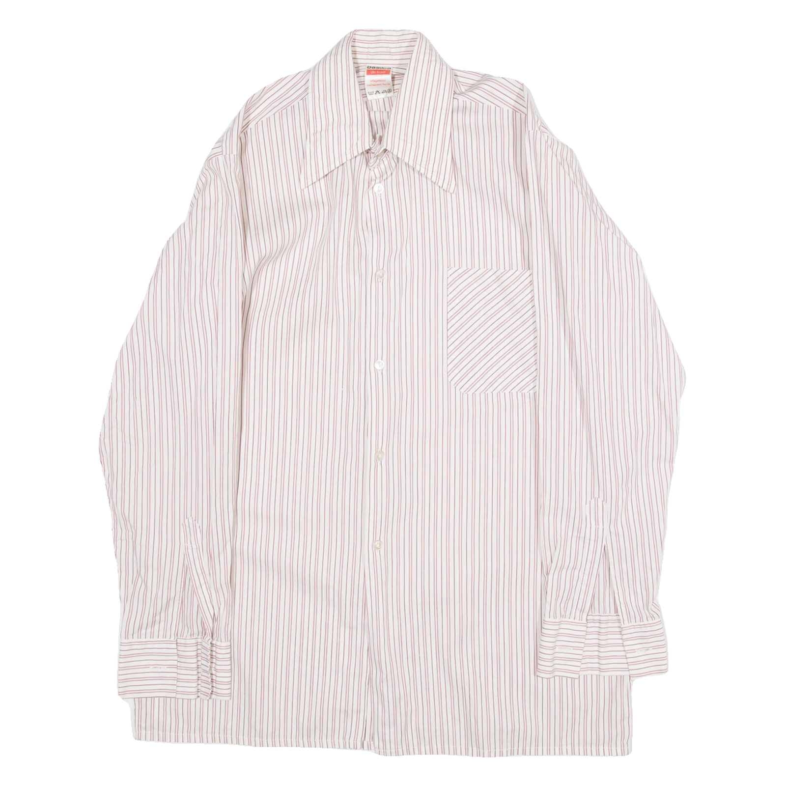BASILICA Mens Shirt Pink Striped Long Sleeve S Refurbished - N/A refurbished available on Cerqular