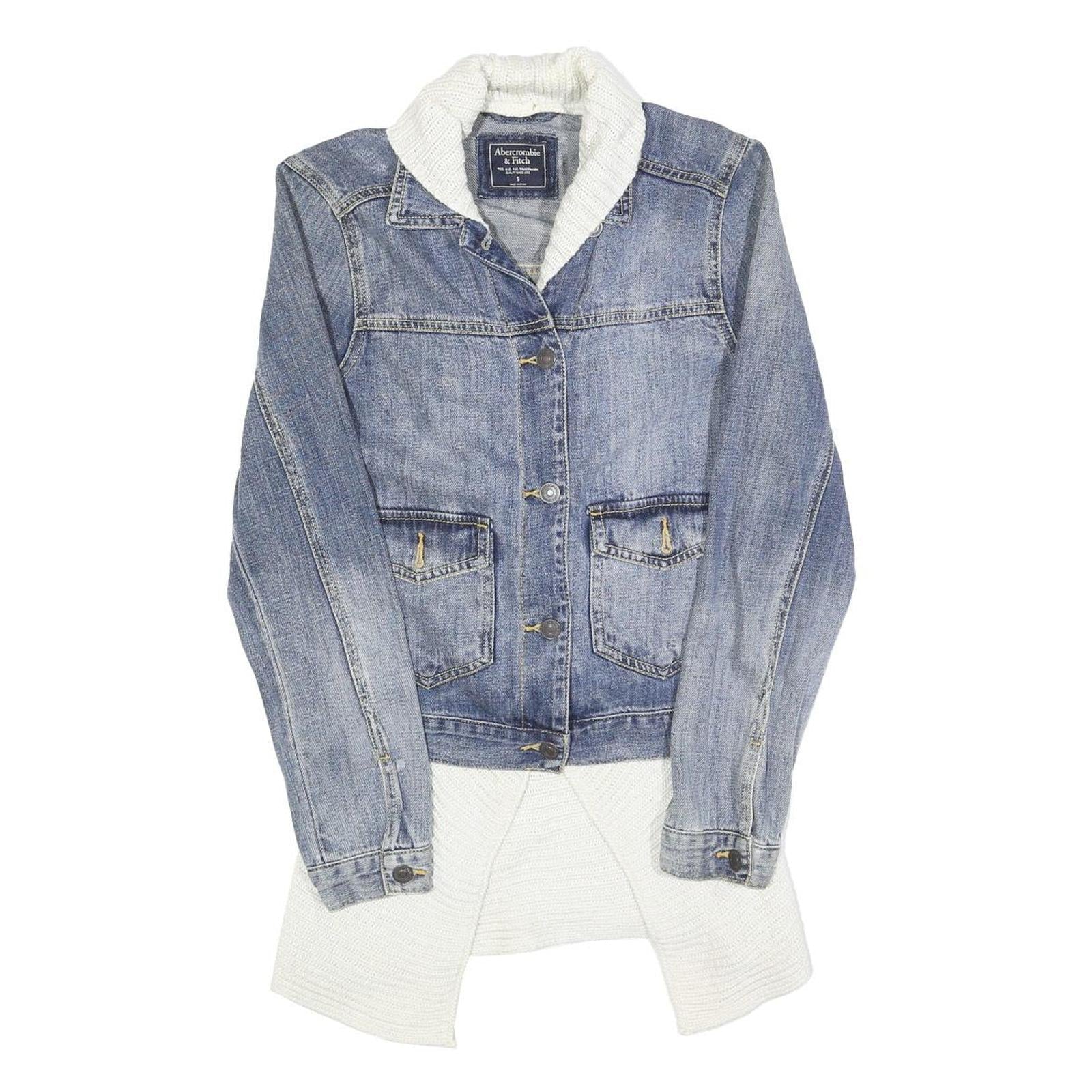 Buy ABERCROMBIE & FITCH Womens Blue Denim & White Cotton Jacket S Button Plain Refurbished - $50.69 ABERCROMBIE & FITCH Womens Blue Denim & White Cotton Jacket S Button Plain Refurbished - N/A refurbished available on Cerqular
